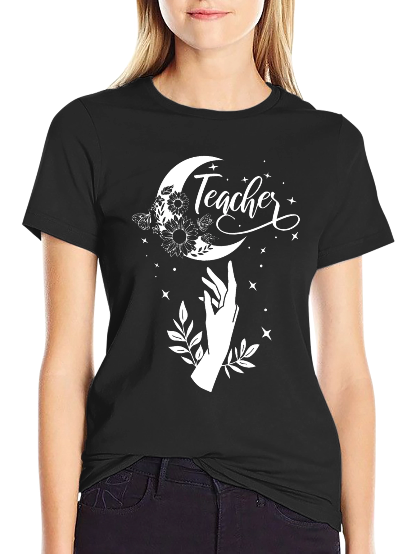 Teacher Moon T-Shirt - Celestial Teacher Gift