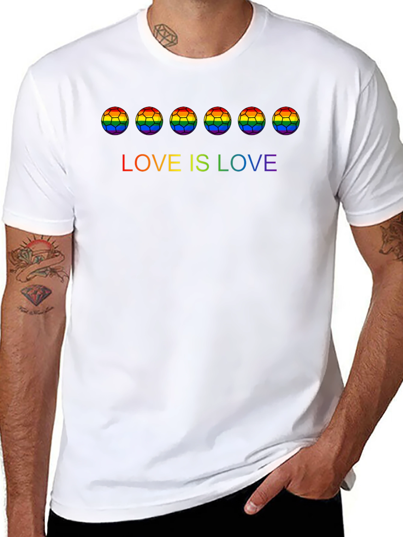 Love is Love LGBTQ+ Pride Soccer T-Shirt