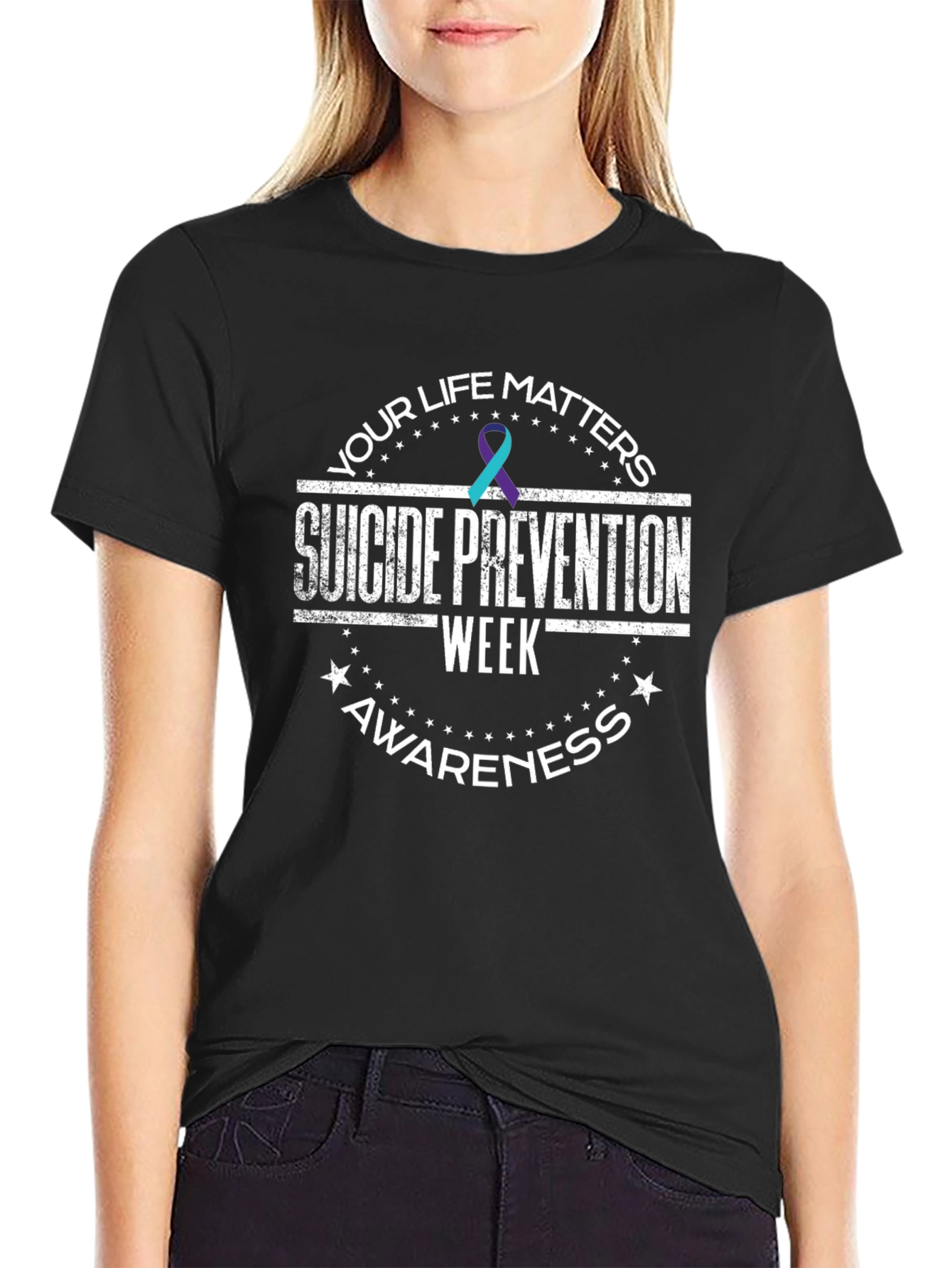 Suicide Prevention Week Awareness Graphic Tee