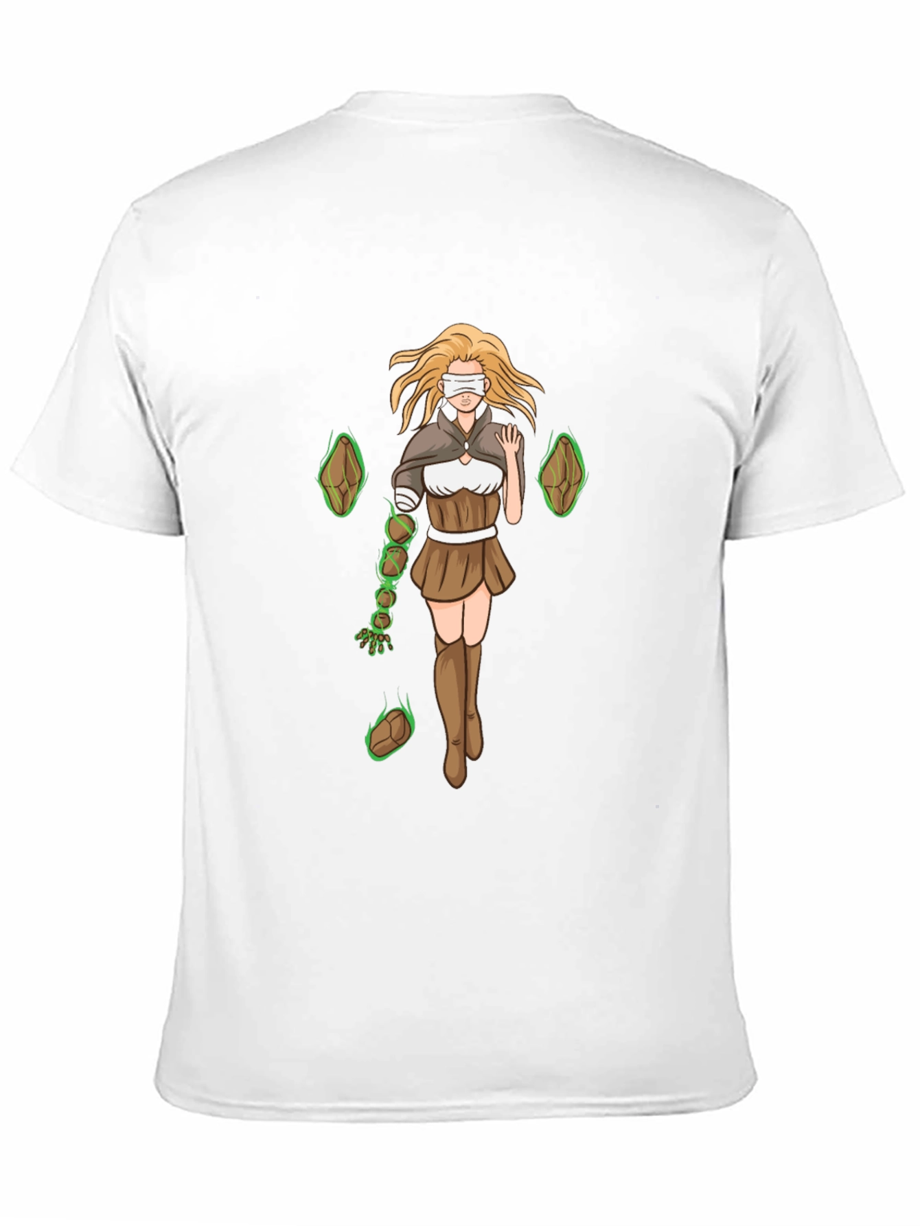 Anime-Style Blind Mage Graphic Tee