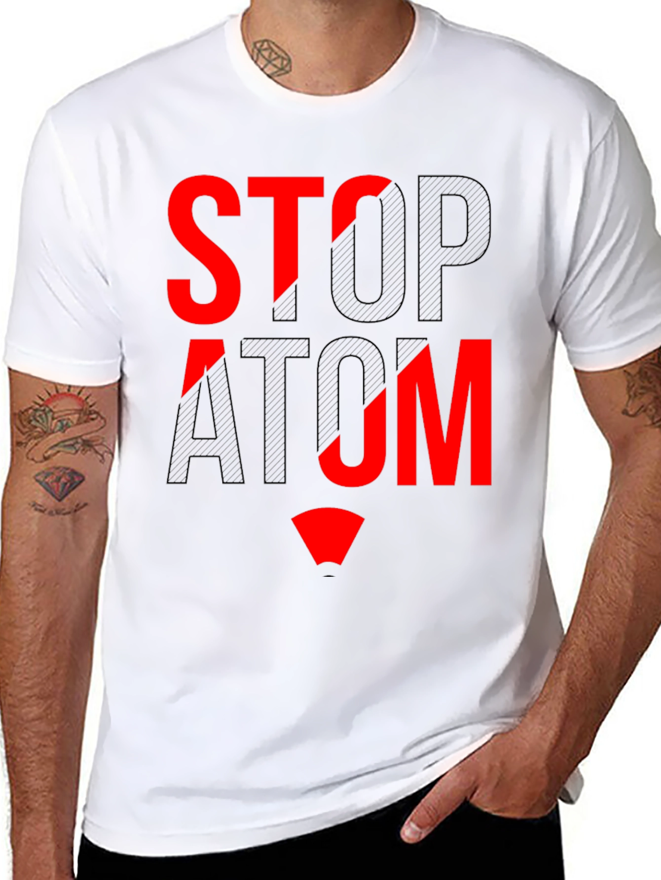 Stop Atom Graphic T-Shirt - Protest Tee