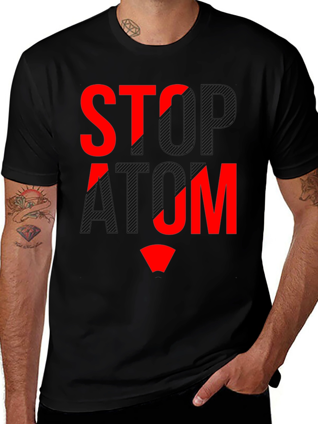 Stop Atom Graphic T-Shirt - Protest Tee