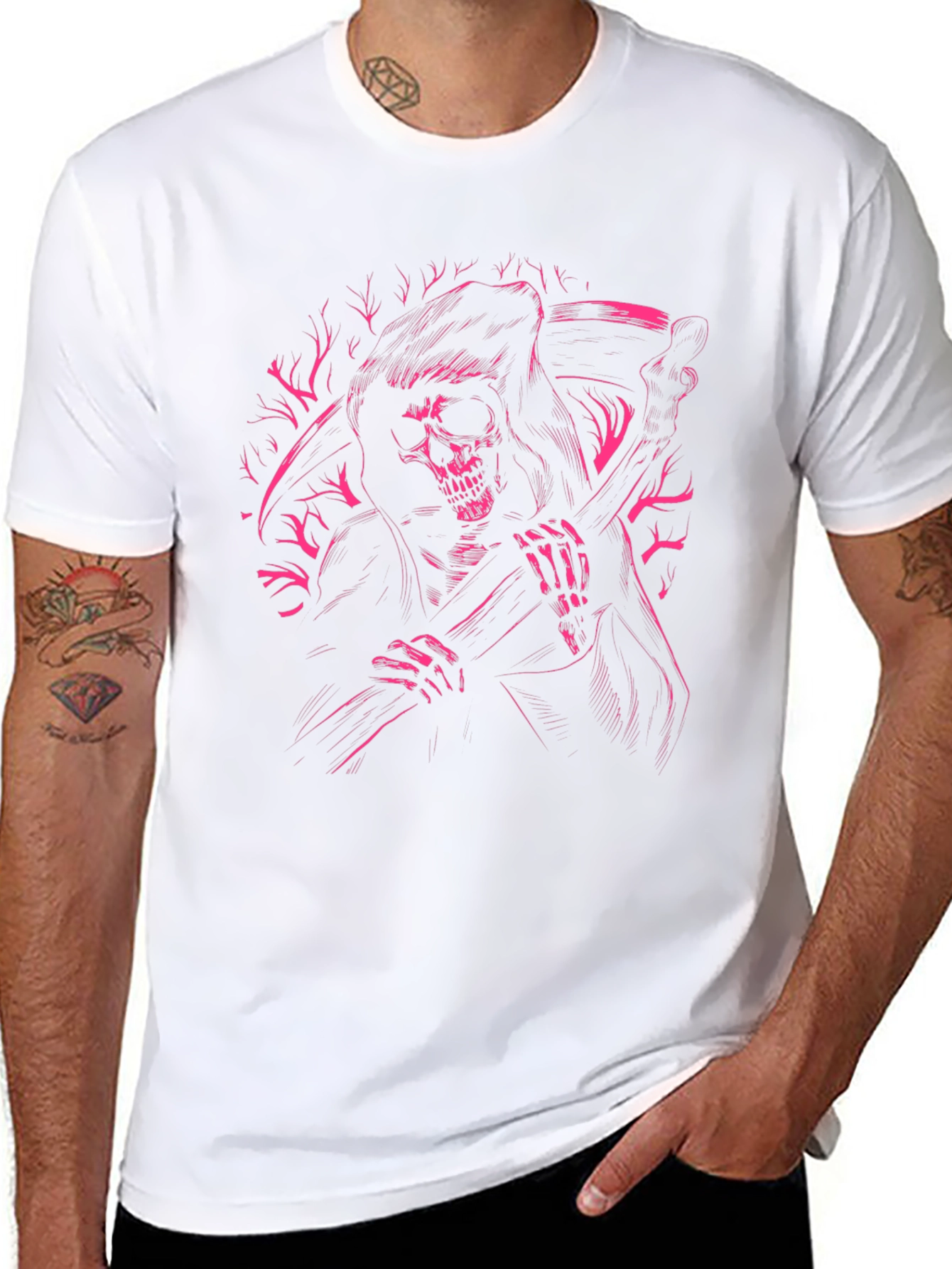 Grim Reaper Graphic Tee - Mens Black T-Shirt