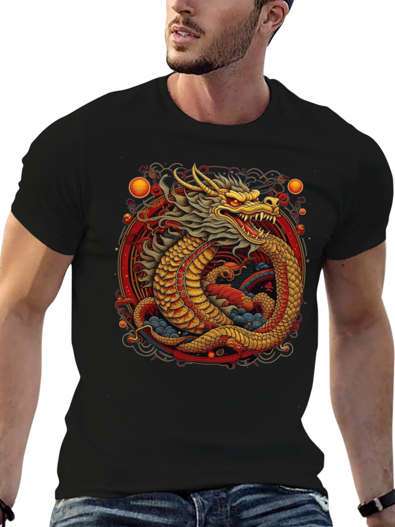 Dragon Graphic Tee - Bold Asian Style