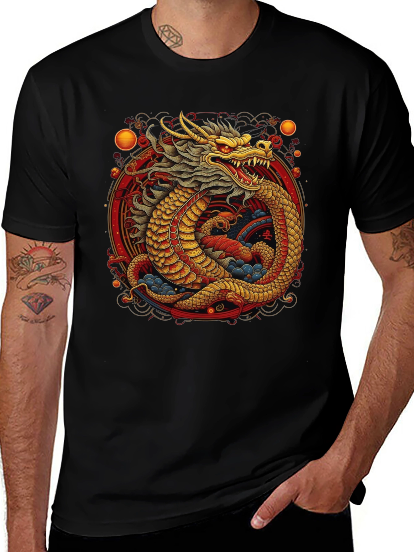Dragon Graphic Tee - Bold Asian Style