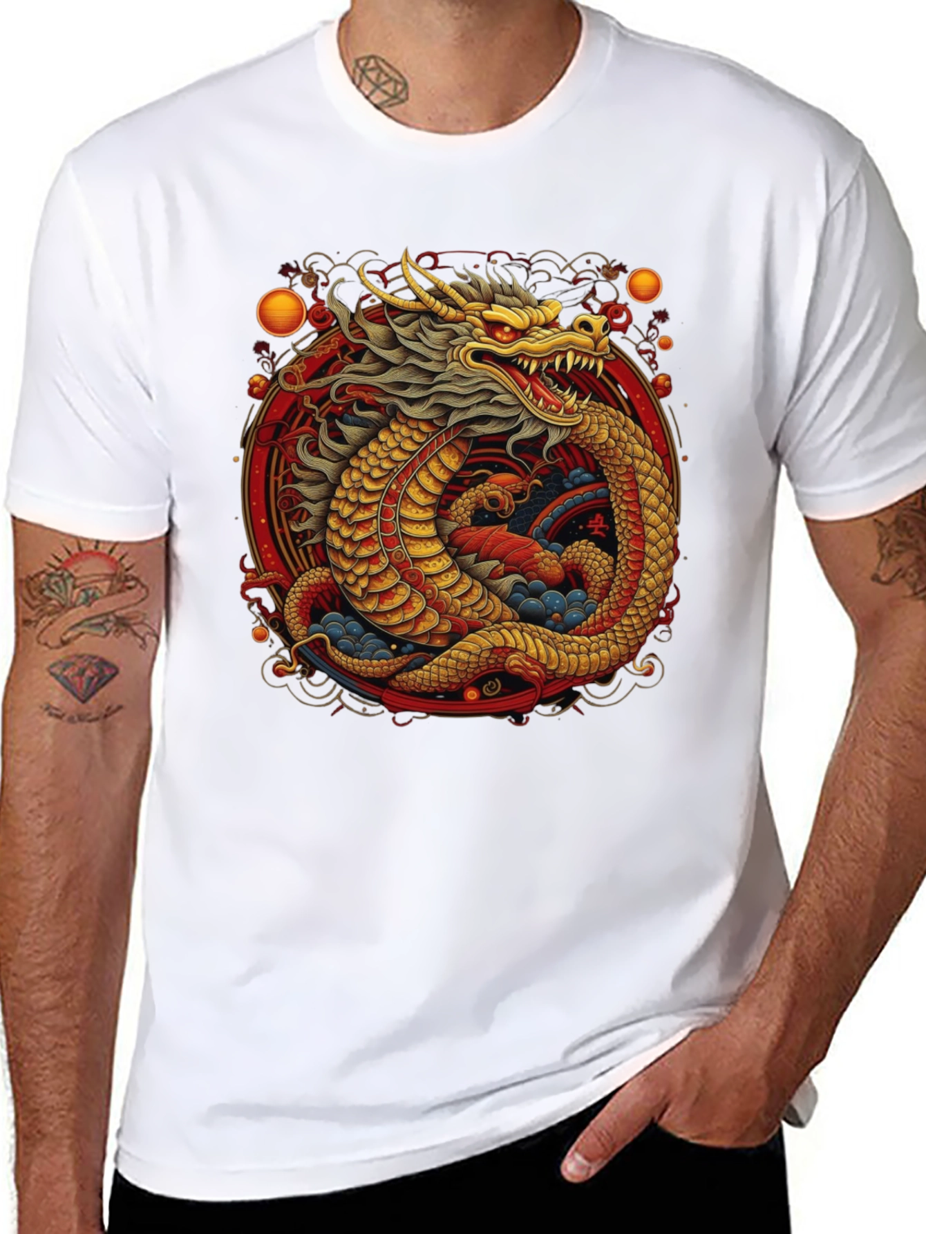 Dragon Graphic Tee - Bold Asian Style