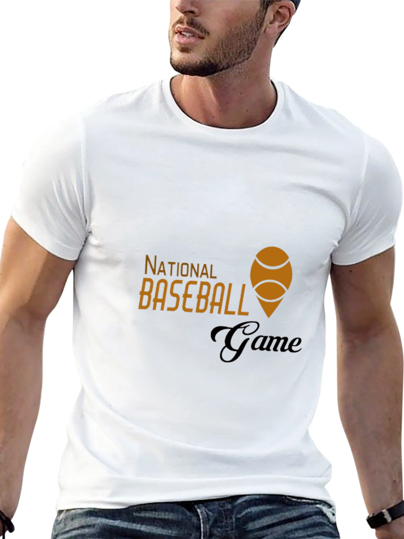 National Baseball Game Black Tee