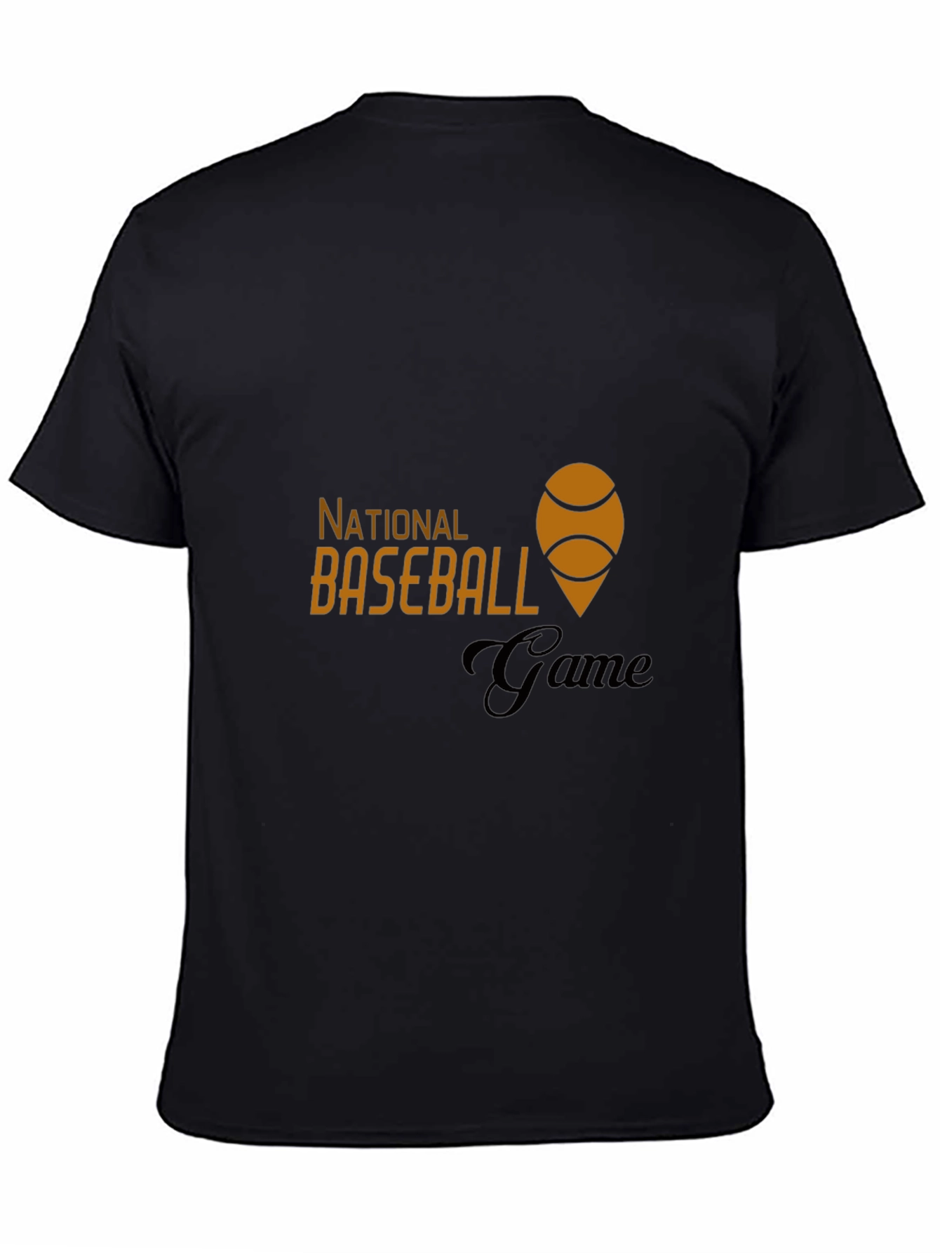 National Baseball Game Black Tee