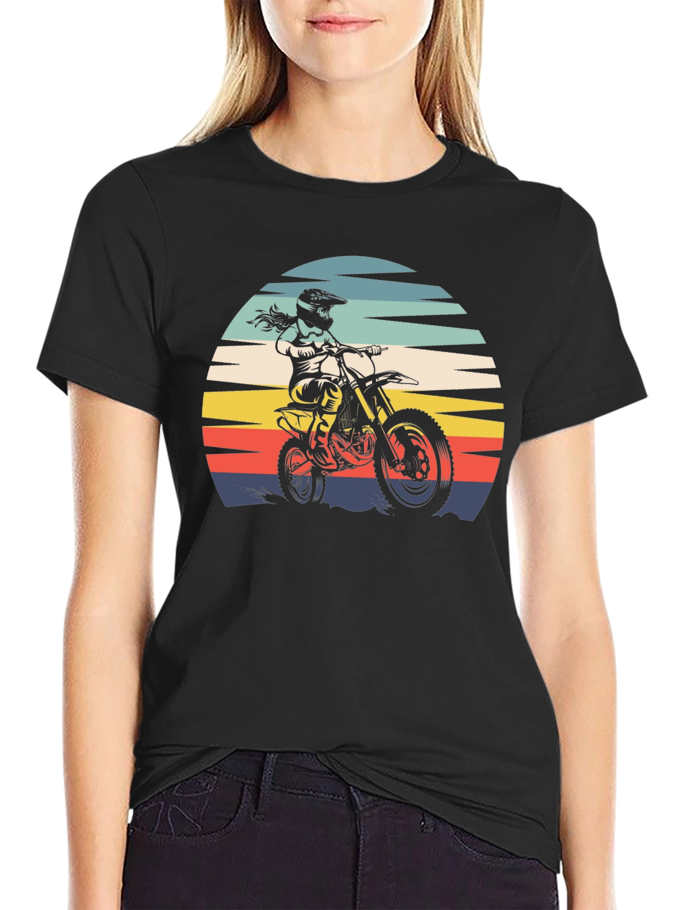 Motocross Sunset Graphic Tee