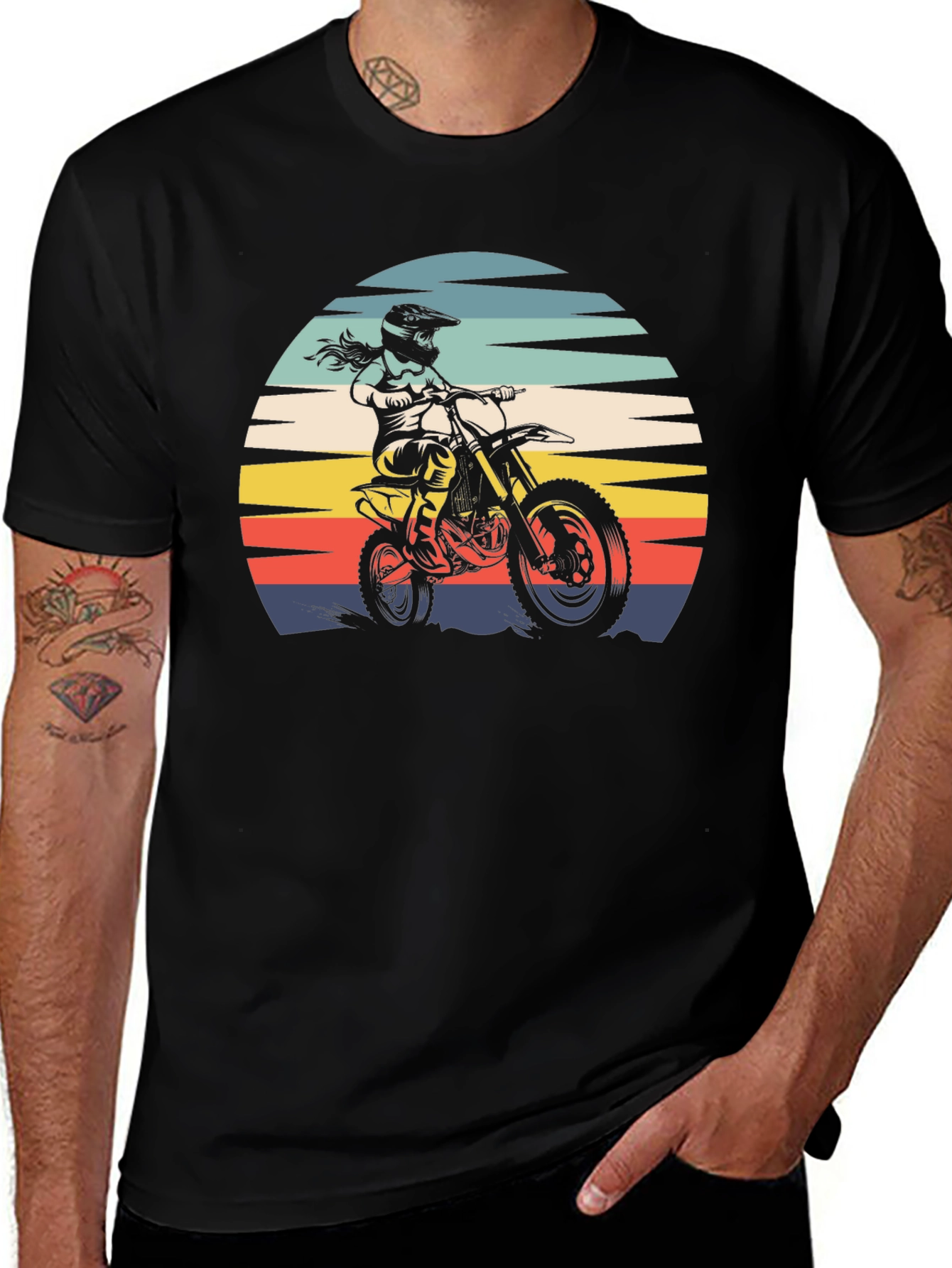 Motocross Sunset Graphic Tee