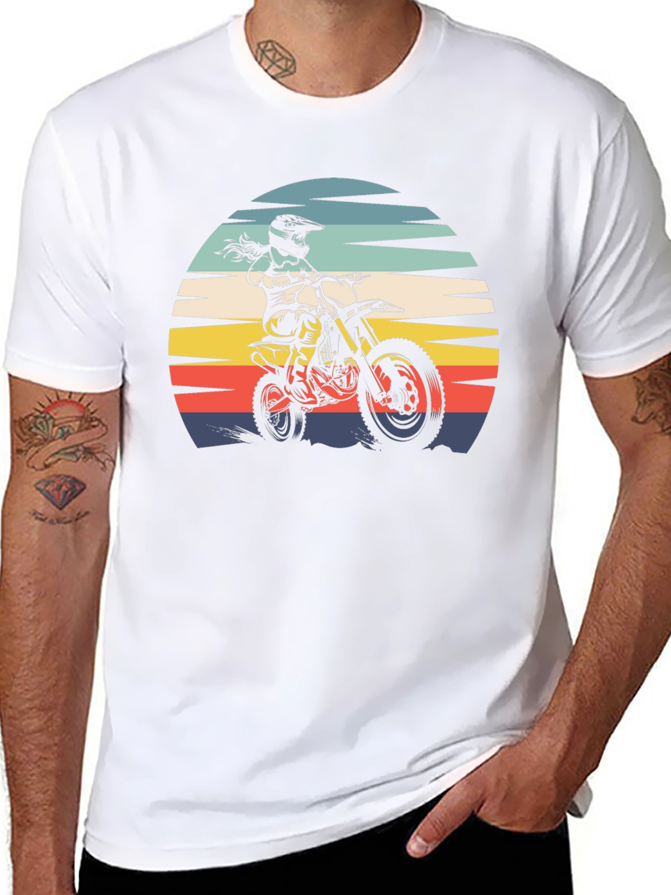 Motocross Sunset Graphic Tee