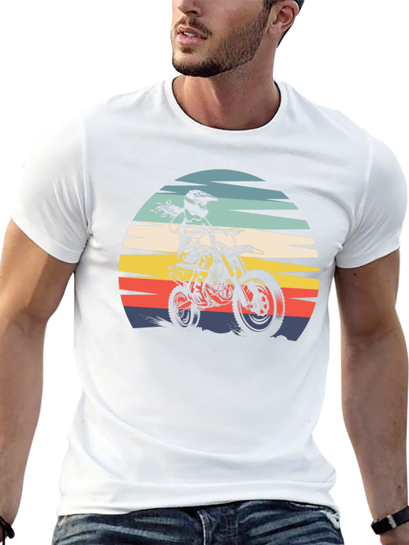Motocross Sunset Graphic Tee