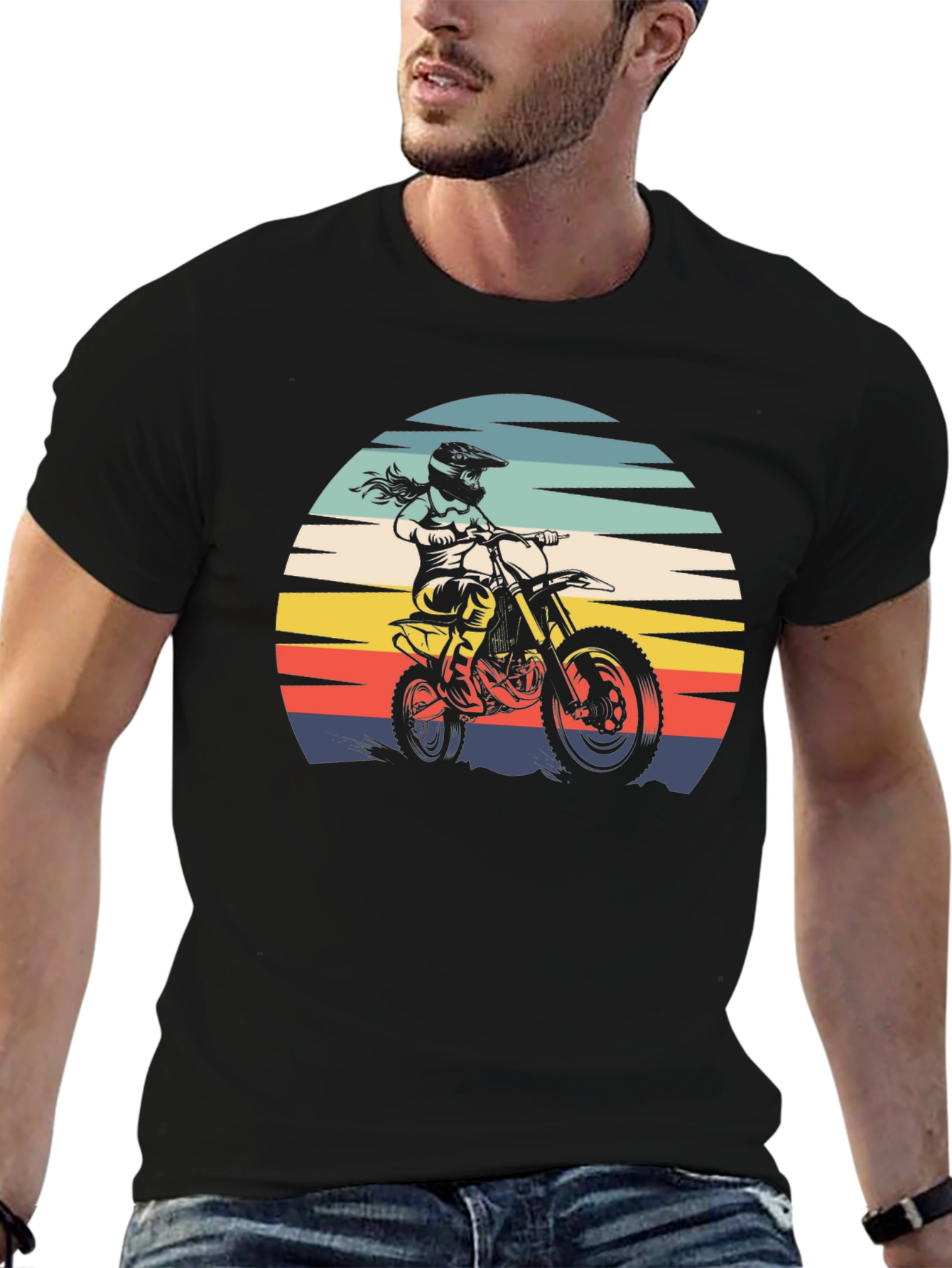 Motocross Sunset Graphic Tee