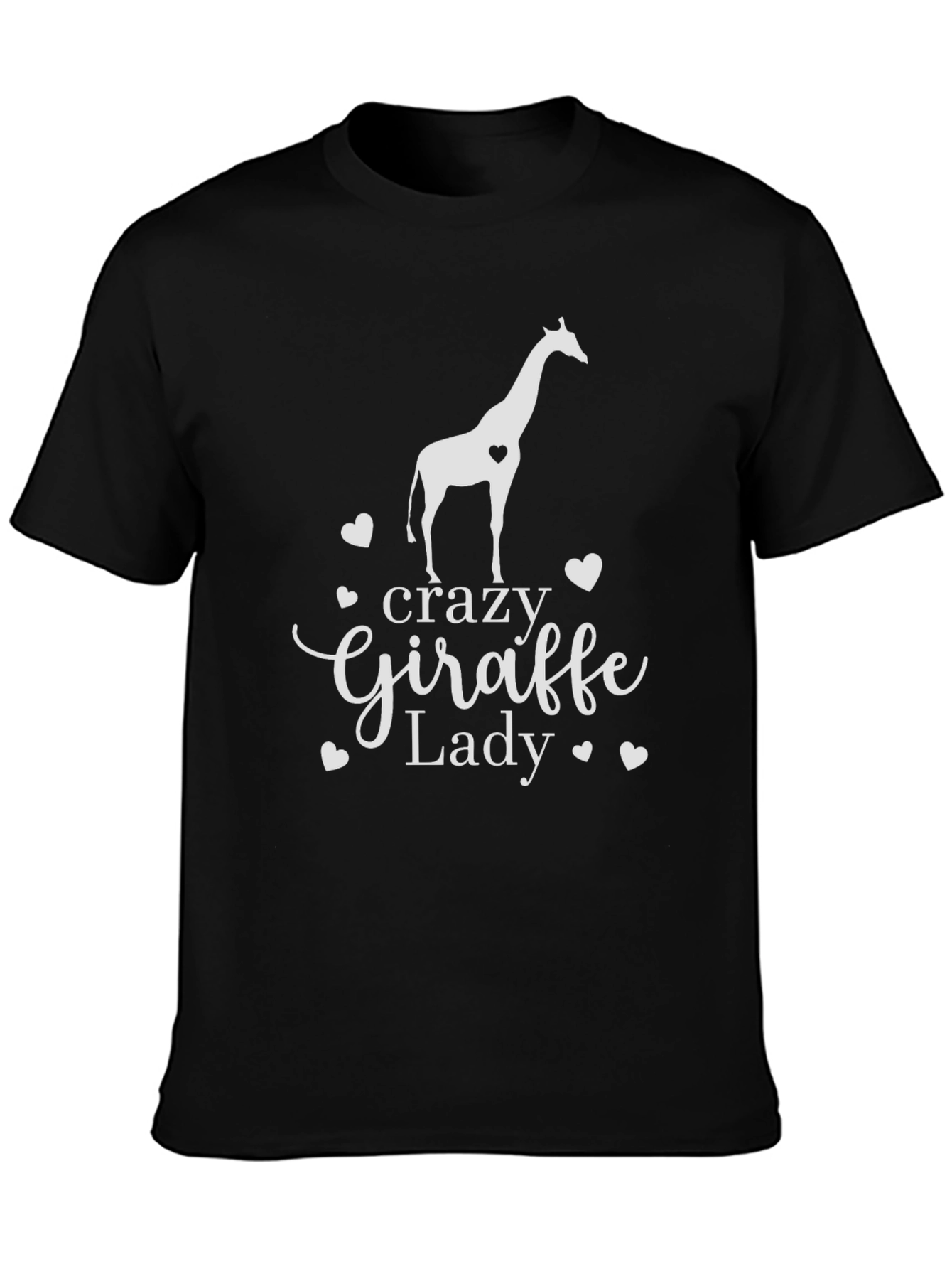 Crazy Giraffe Lady T-Shirt - Novelty Animal Tee