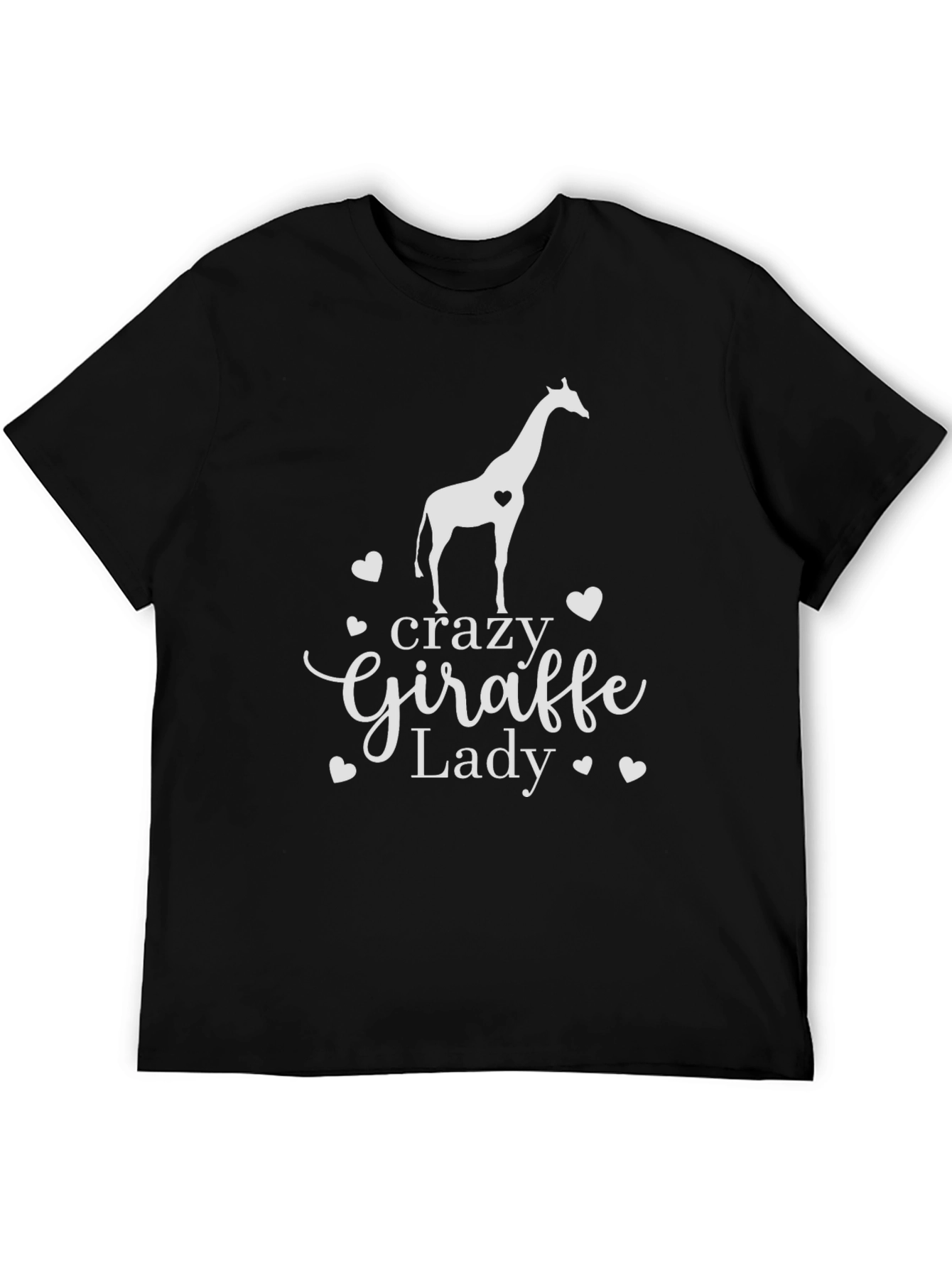 Crazy Giraffe Lady T-Shirt - Novelty Animal Tee