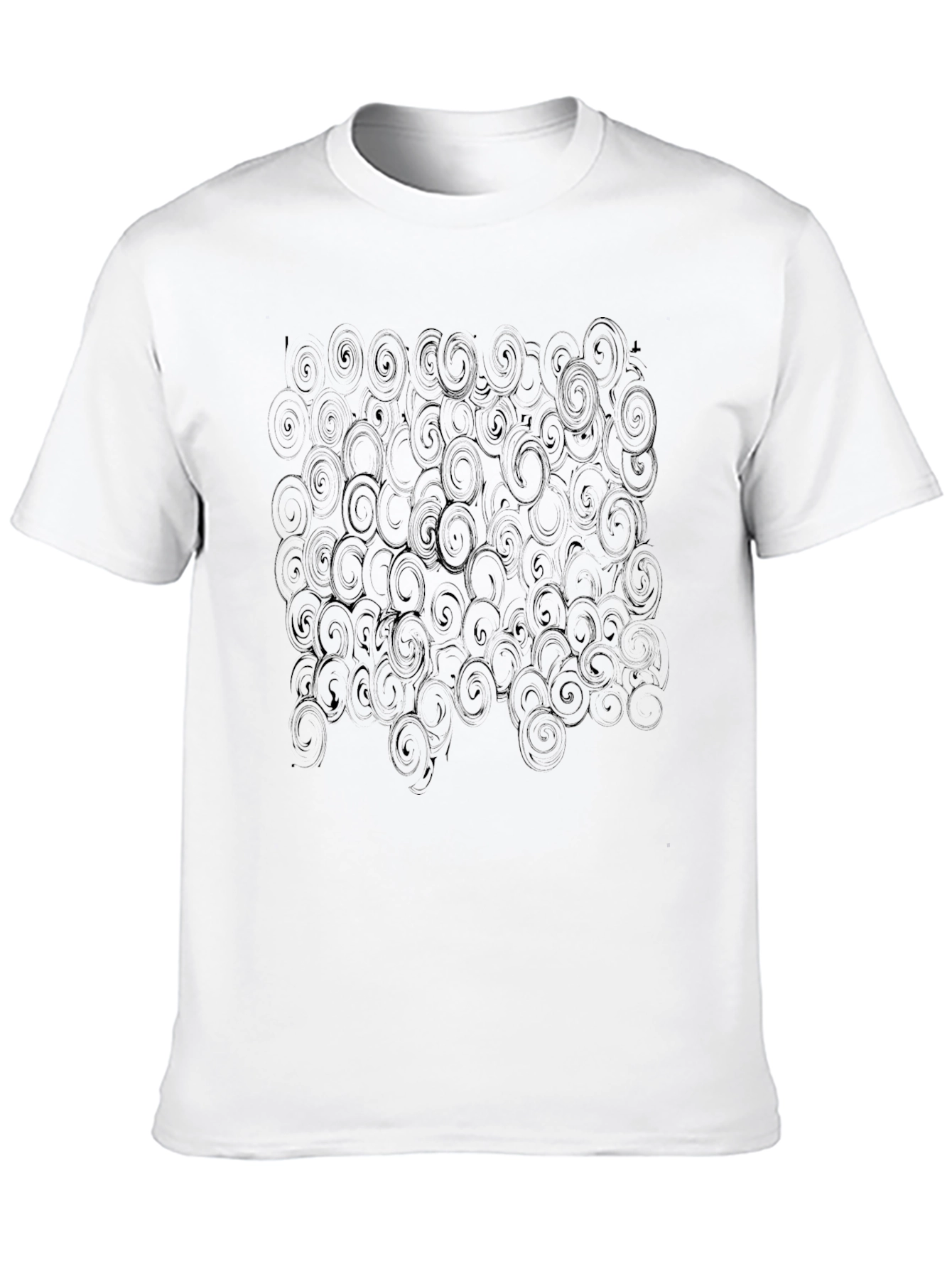 Swirl Pattern Black T-Shirt