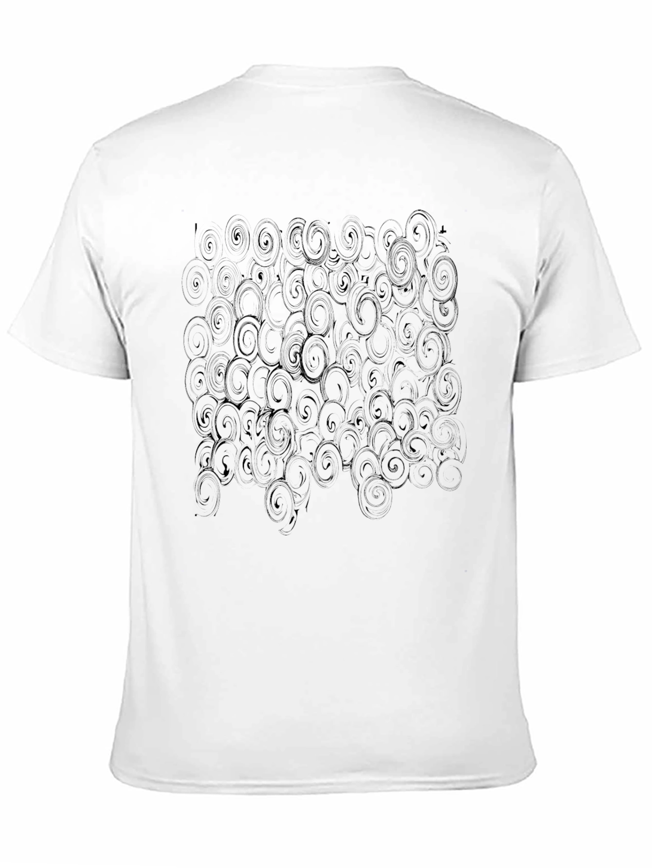Swirl Pattern Black T-Shirt