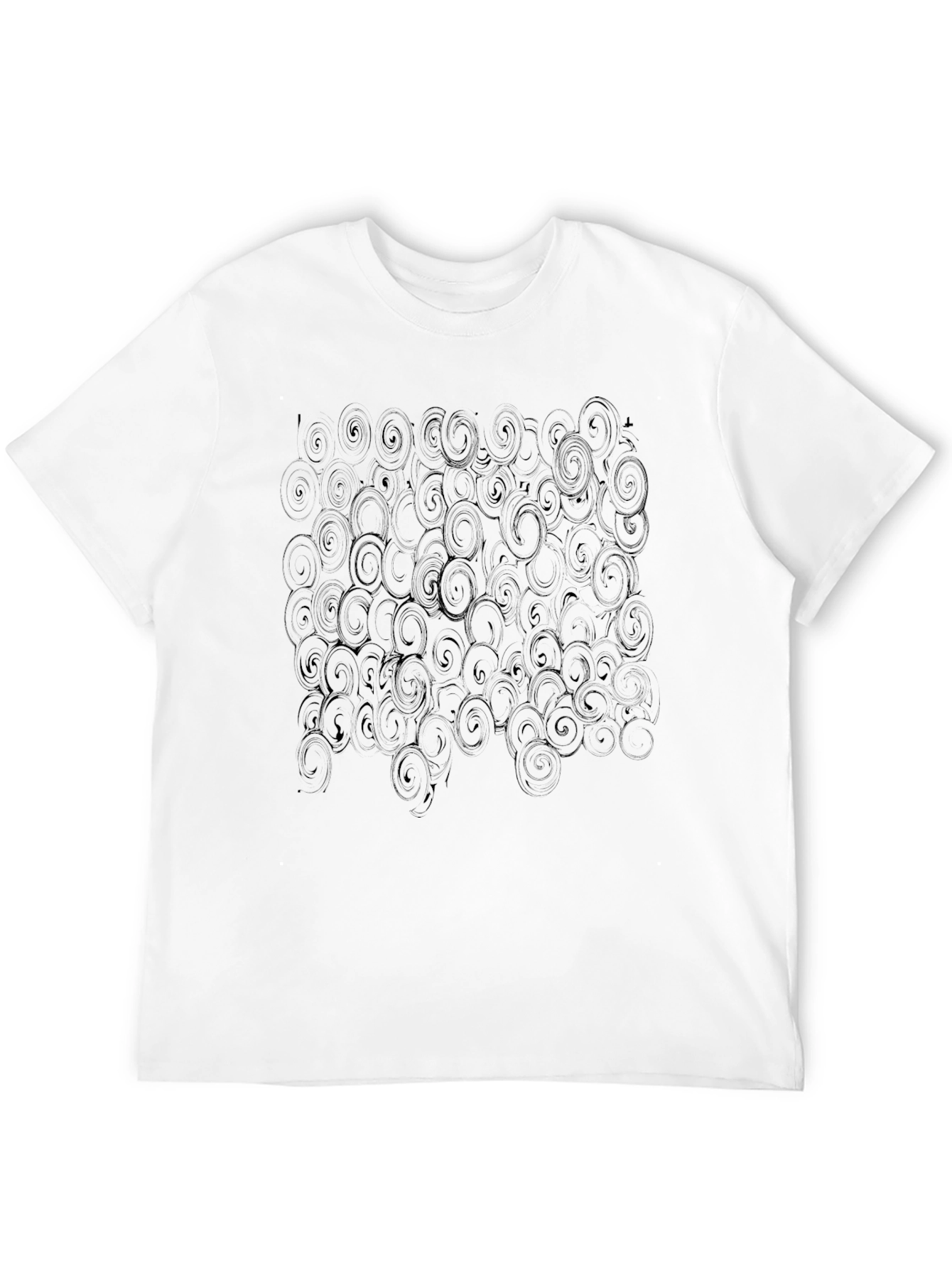 Swirl Pattern Black T-Shirt