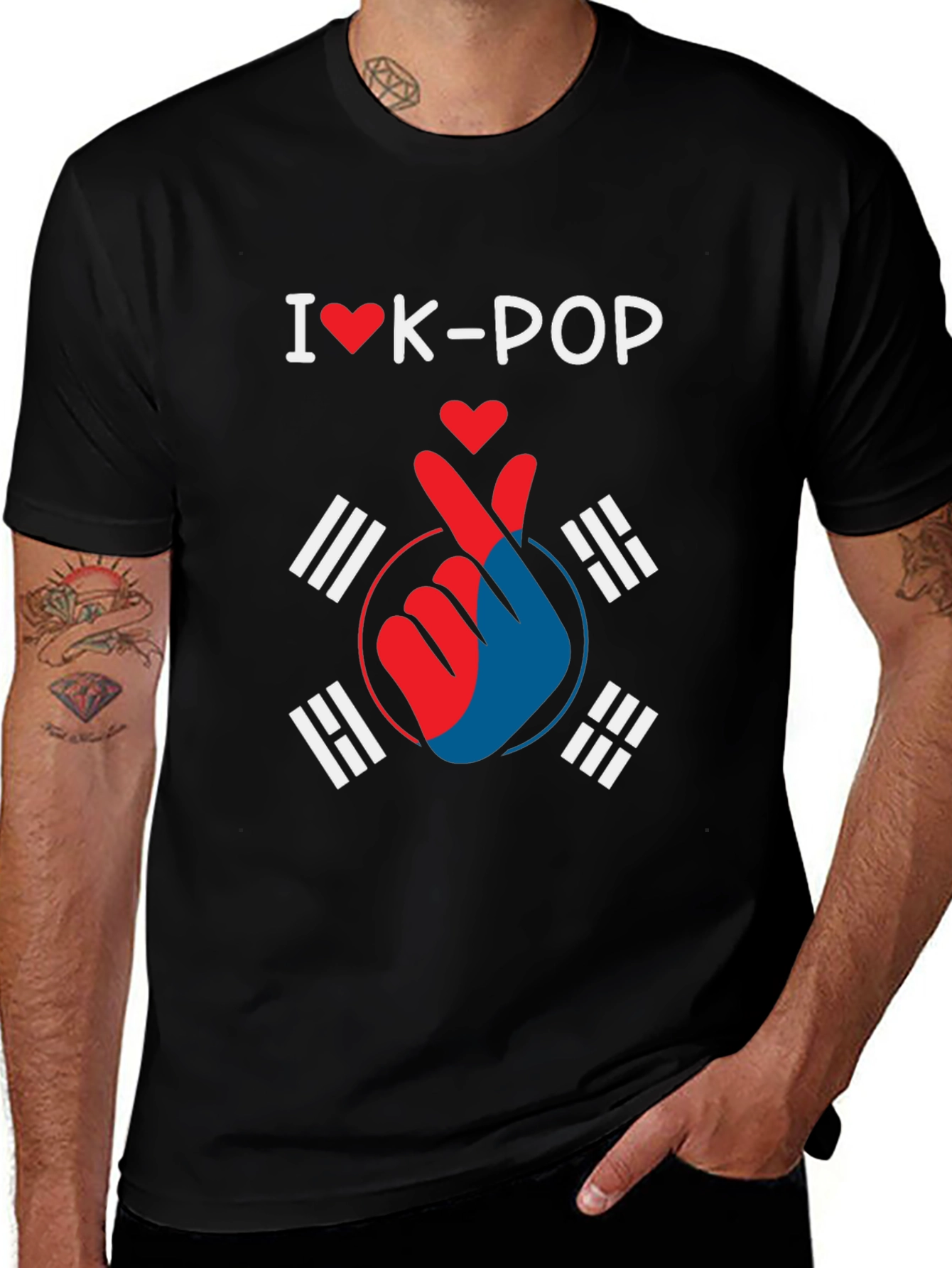 I Love K-Pop Heart T-Shirt