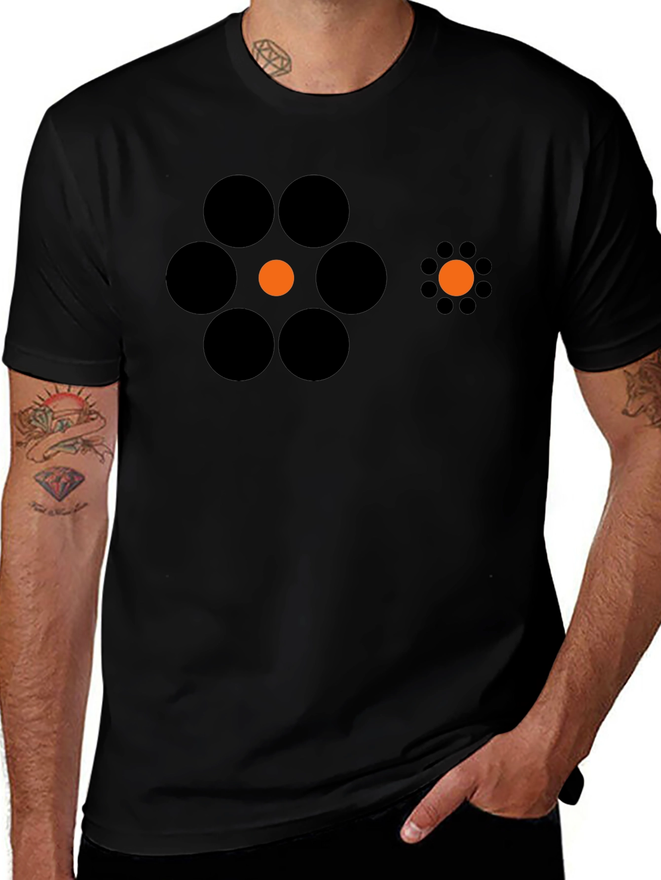 Optical Illusion T-Shirt - Black Graphic Tee