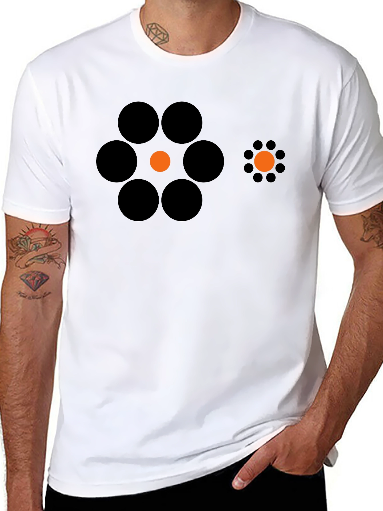 Optical Illusion T-Shirt - Black Graphic Tee