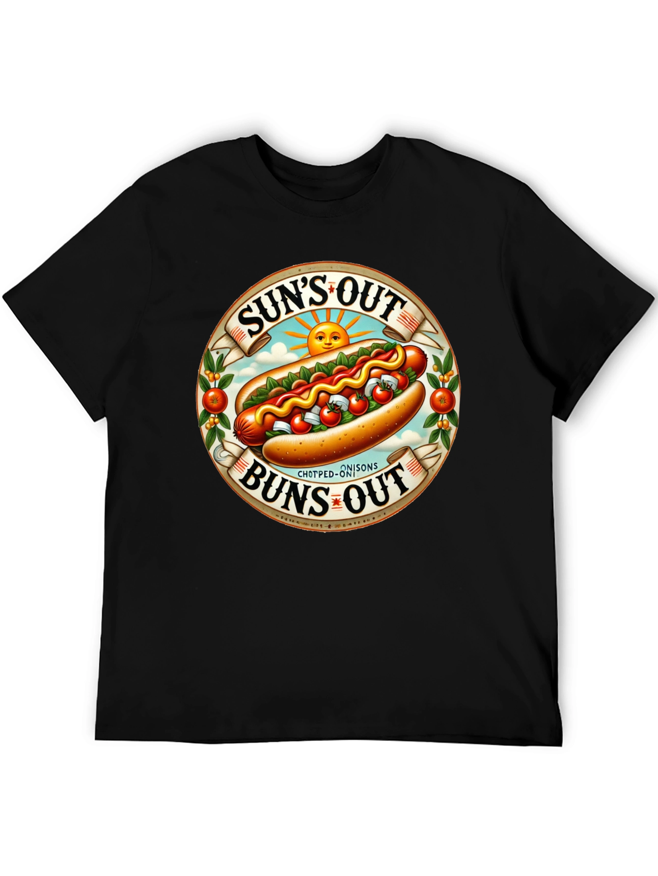 Suns Out Buns Out Hotdog Graphic T-Shirt