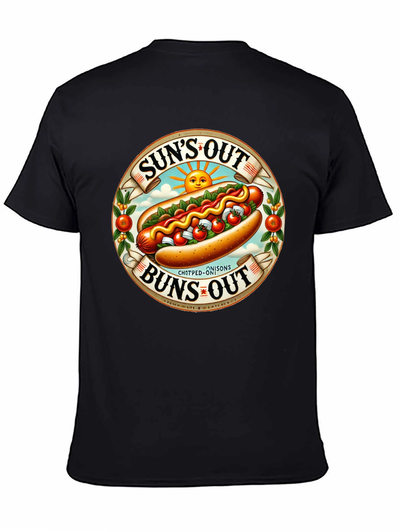 Suns Out Buns Out Hotdog Graphic T-Shirt