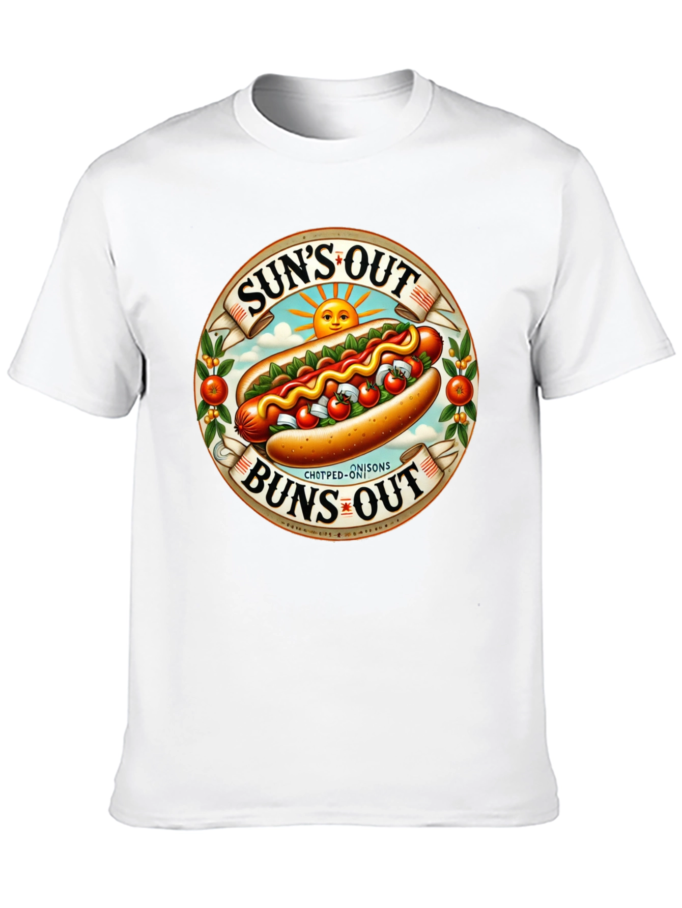 Suns Out Buns Out Hotdog Graphic T-Shirt