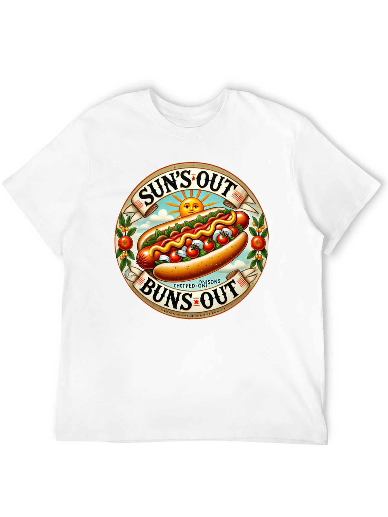 Suns Out Buns Out Hotdog Graphic T-Shirt