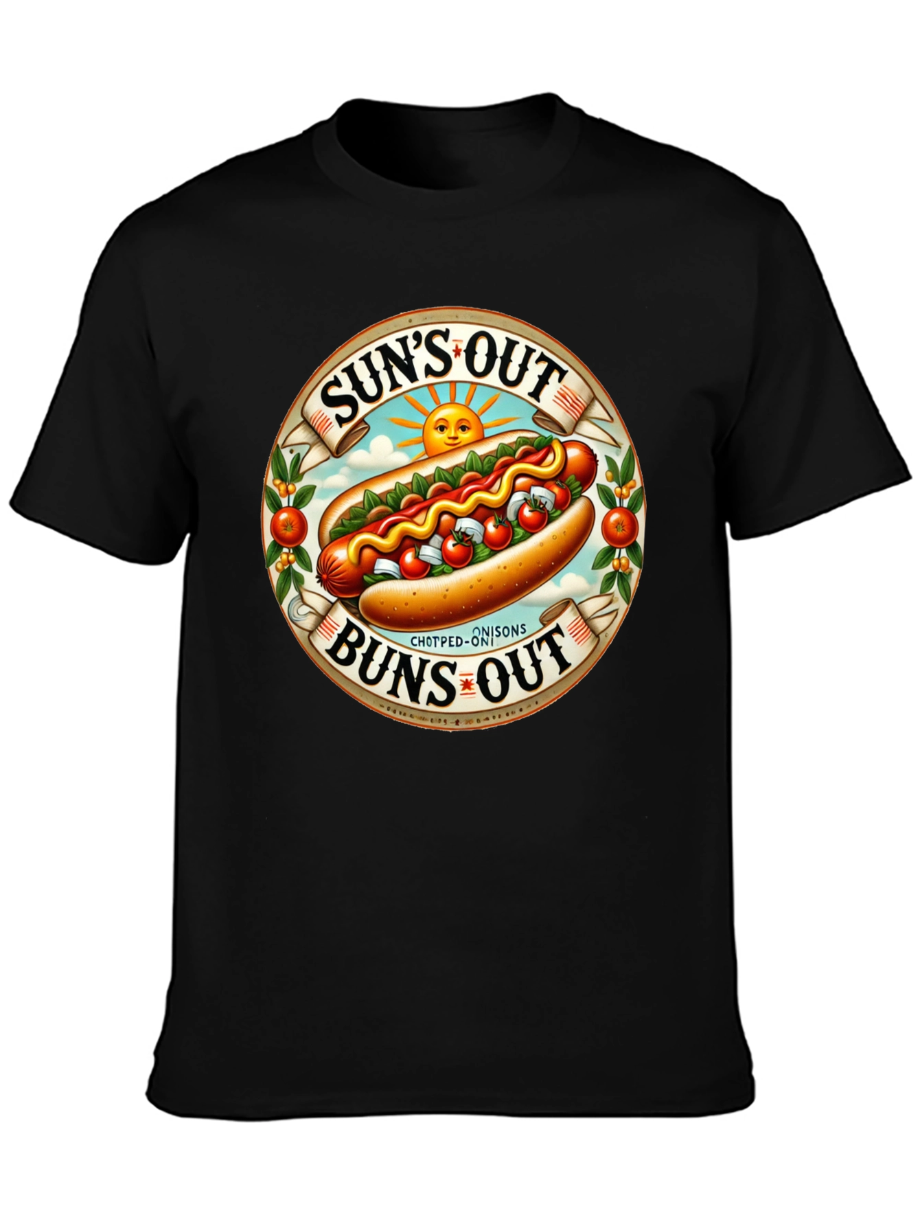 Suns Out Buns Out Hotdog Graphic T-Shirt
