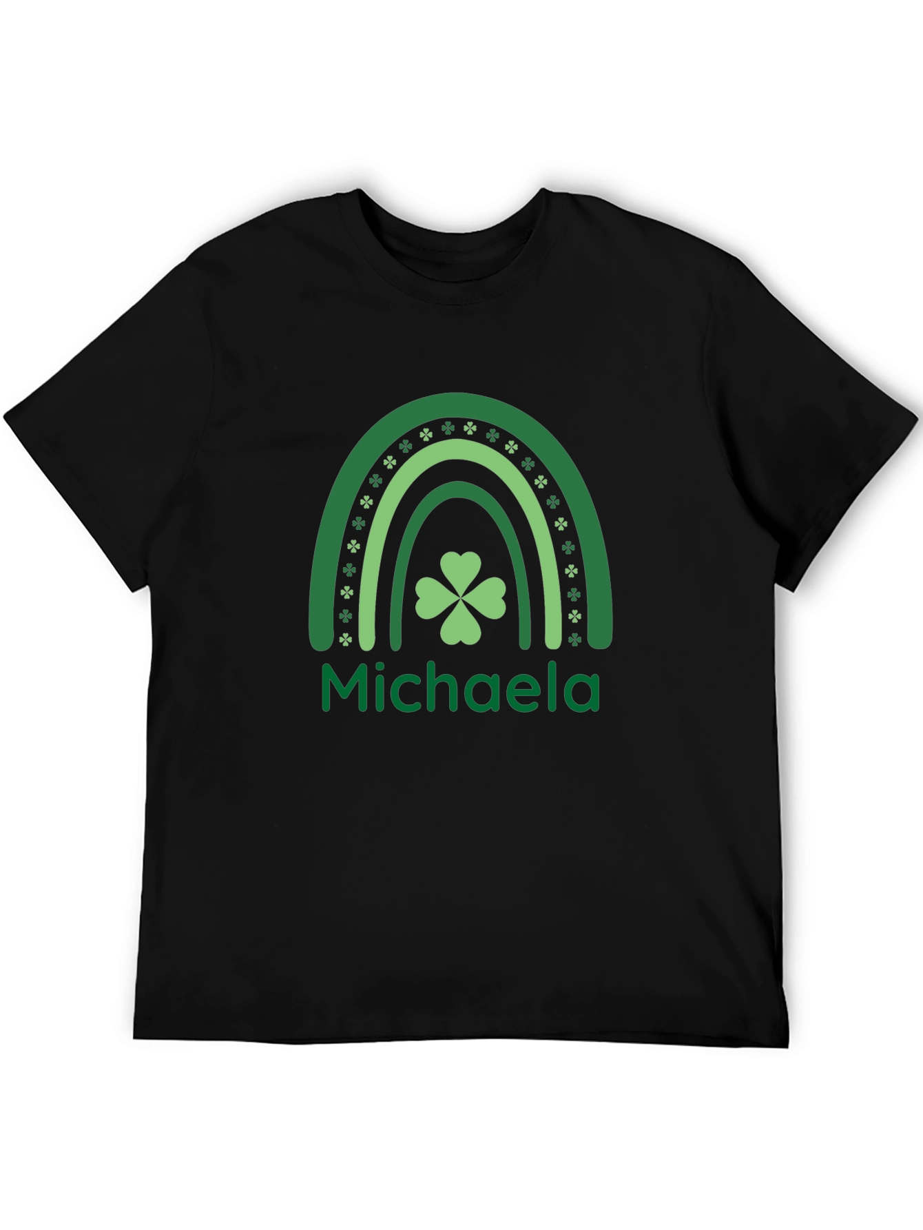 Michaela St. Patricks Day Rainbow Shamrock T-Shirt