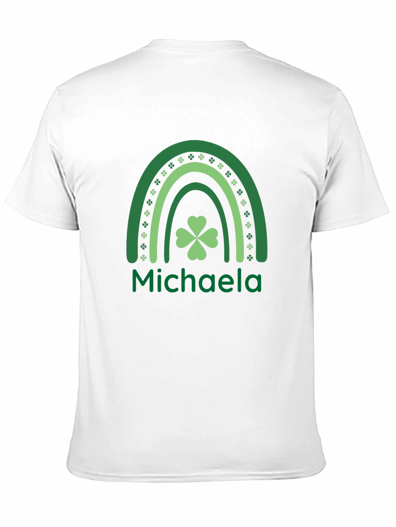 Michaela St. Patricks Day Rainbow Shamrock T-Shirt