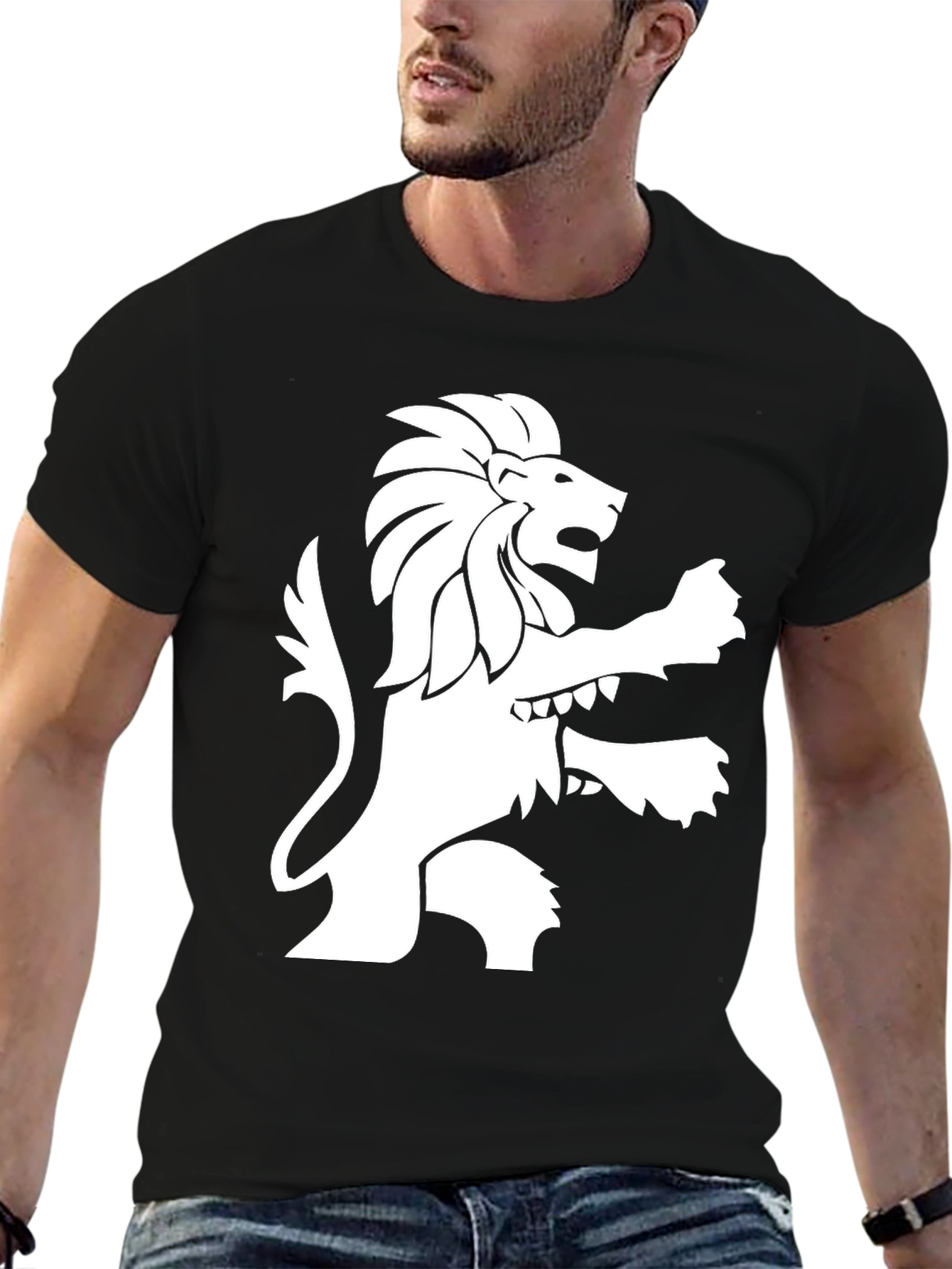 Lion Graphic Tee - Mens Short Sleeve Shirt