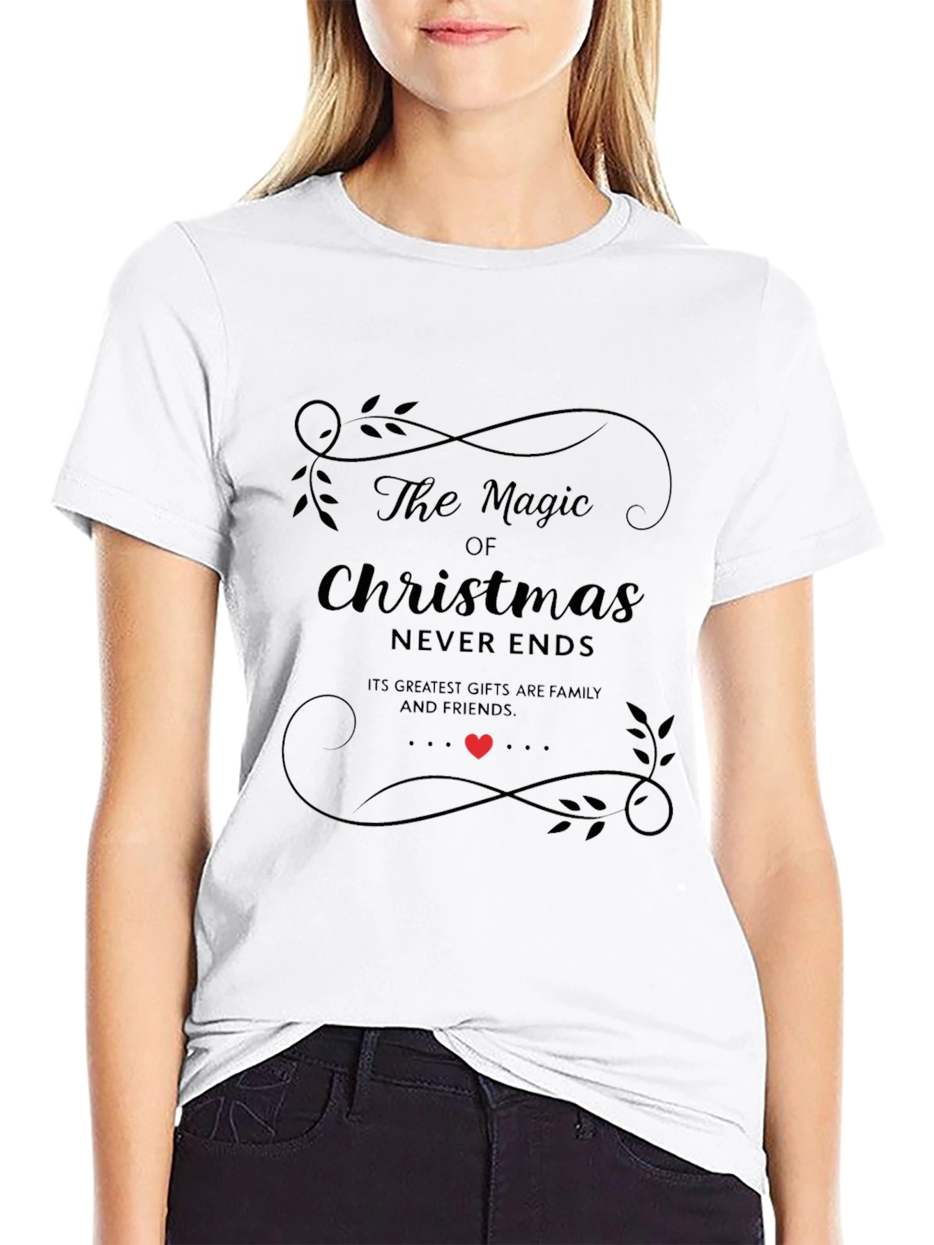 Magic of Christmas Black Graphic Tee