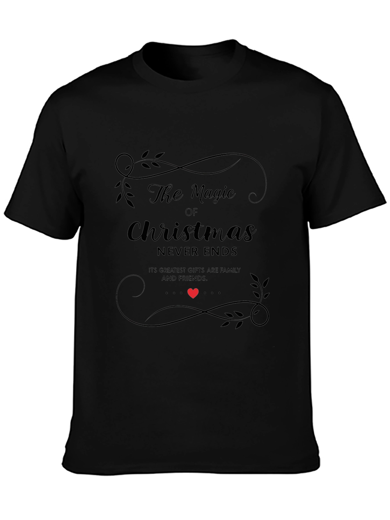 Magic of Christmas Black Graphic Tee