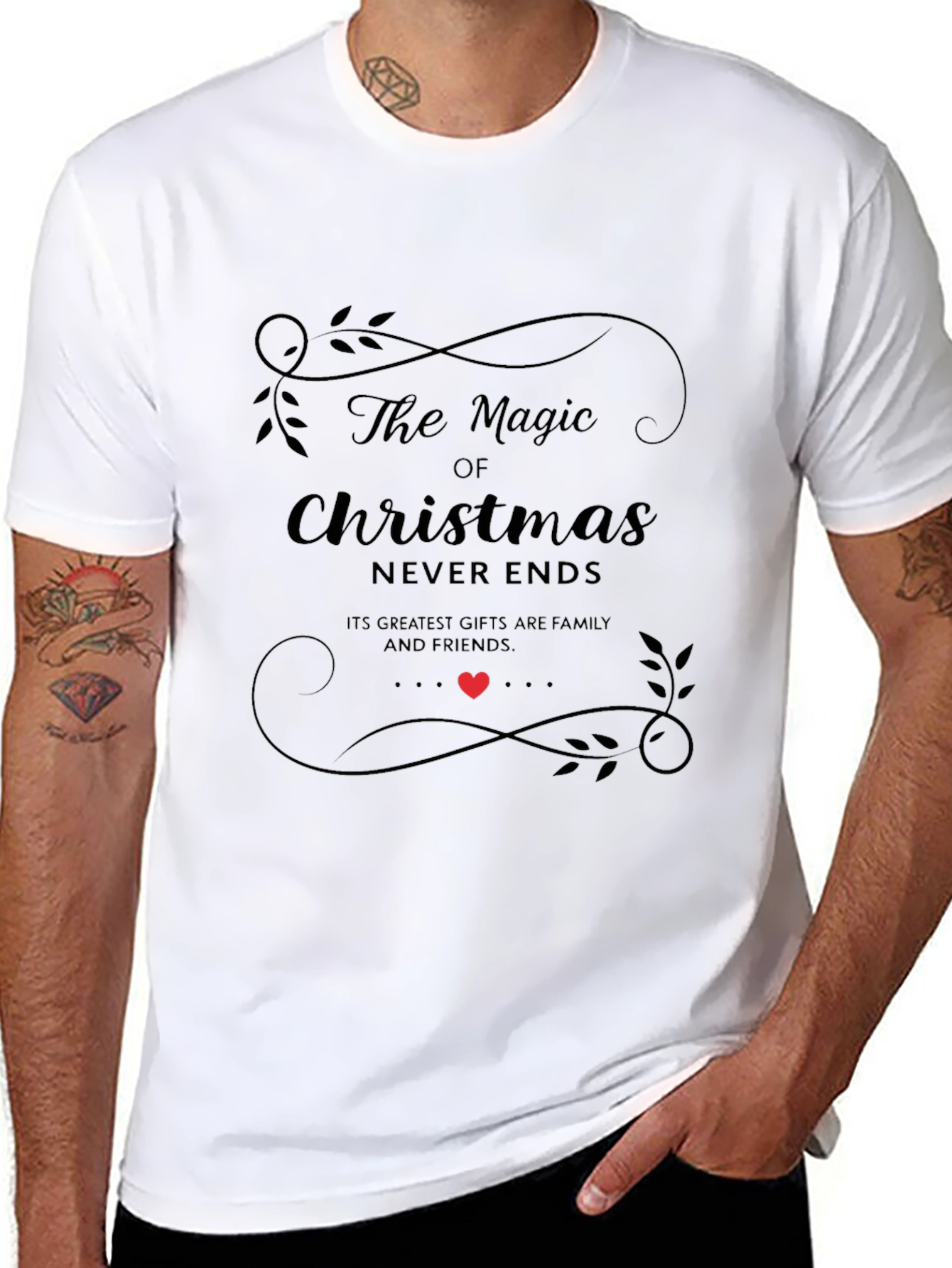 Magic of Christmas Black Graphic Tee