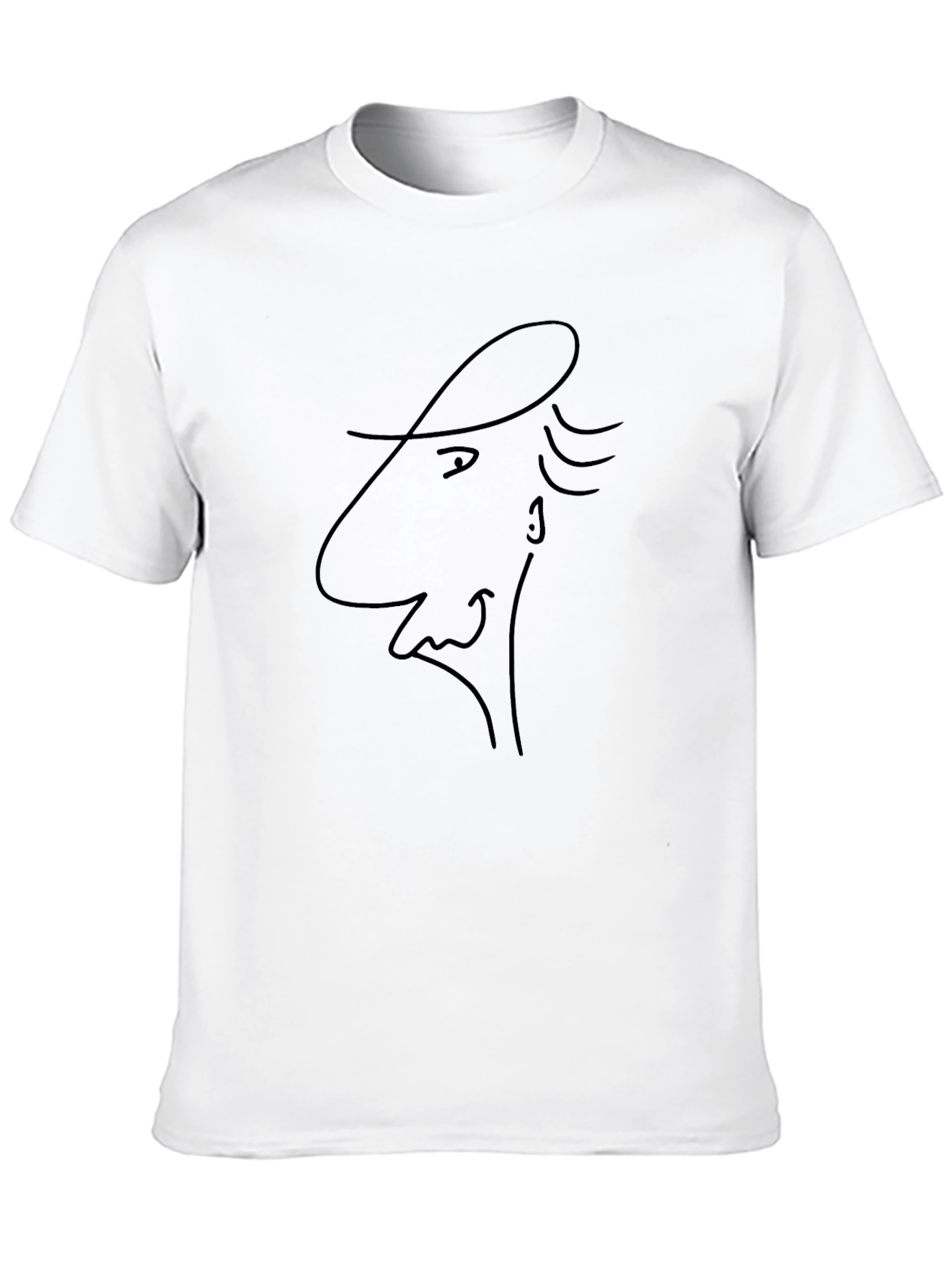 Sketch Face Graphic Black T-Shirt