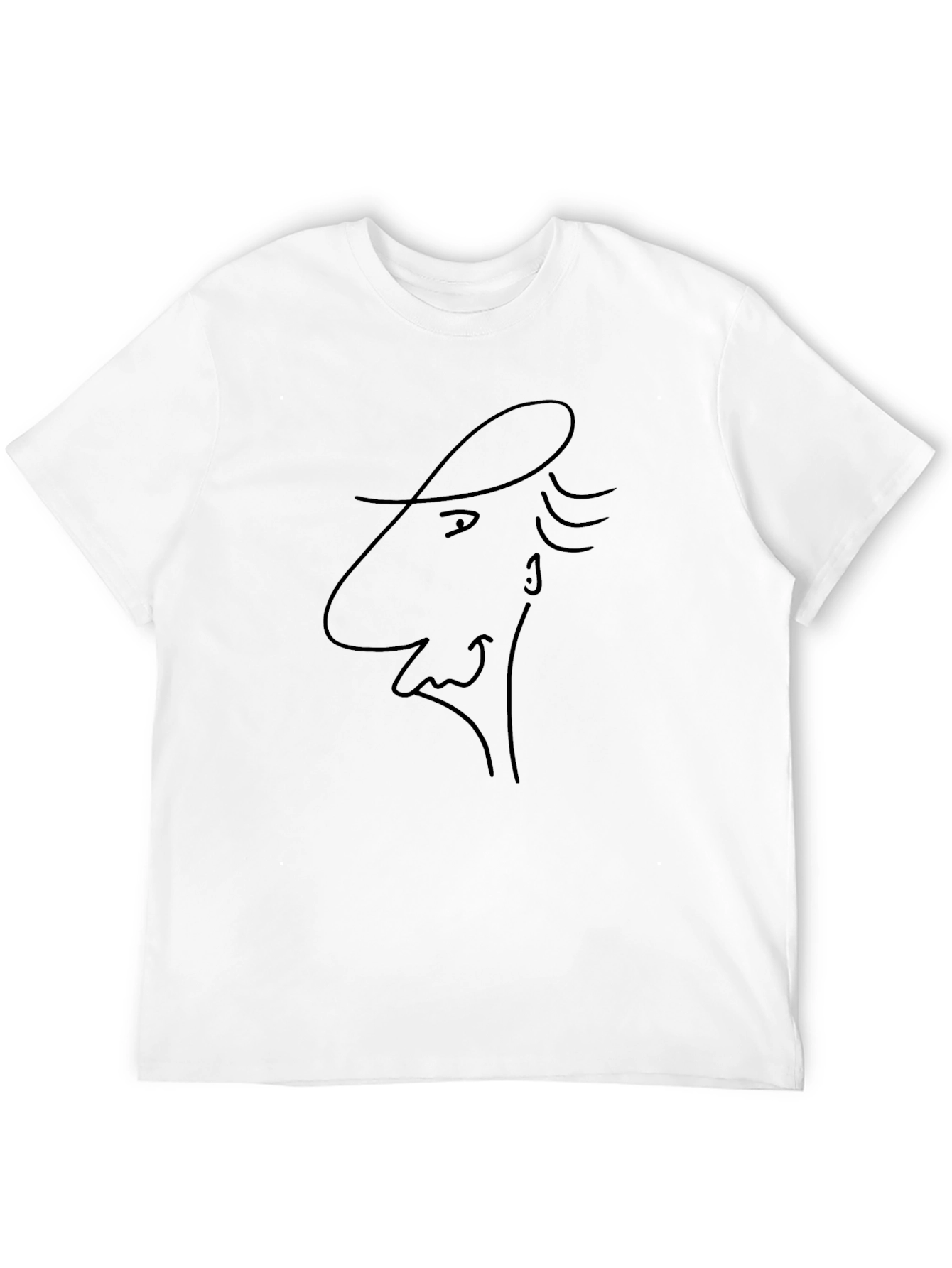 Sketch Face Graphic Black T-Shirt