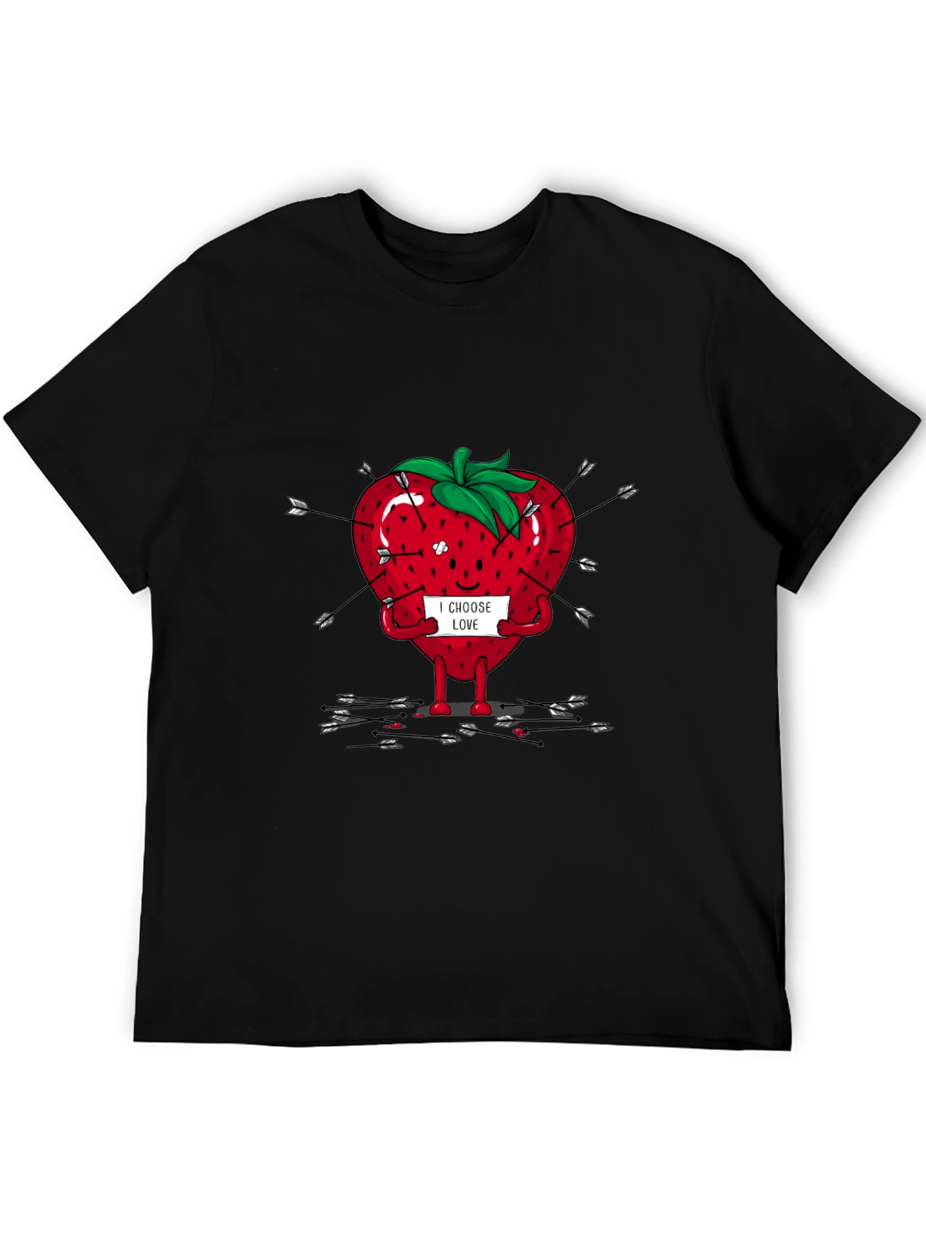 I Choose Love Graphic T-Shirt - Arrow Strawberry