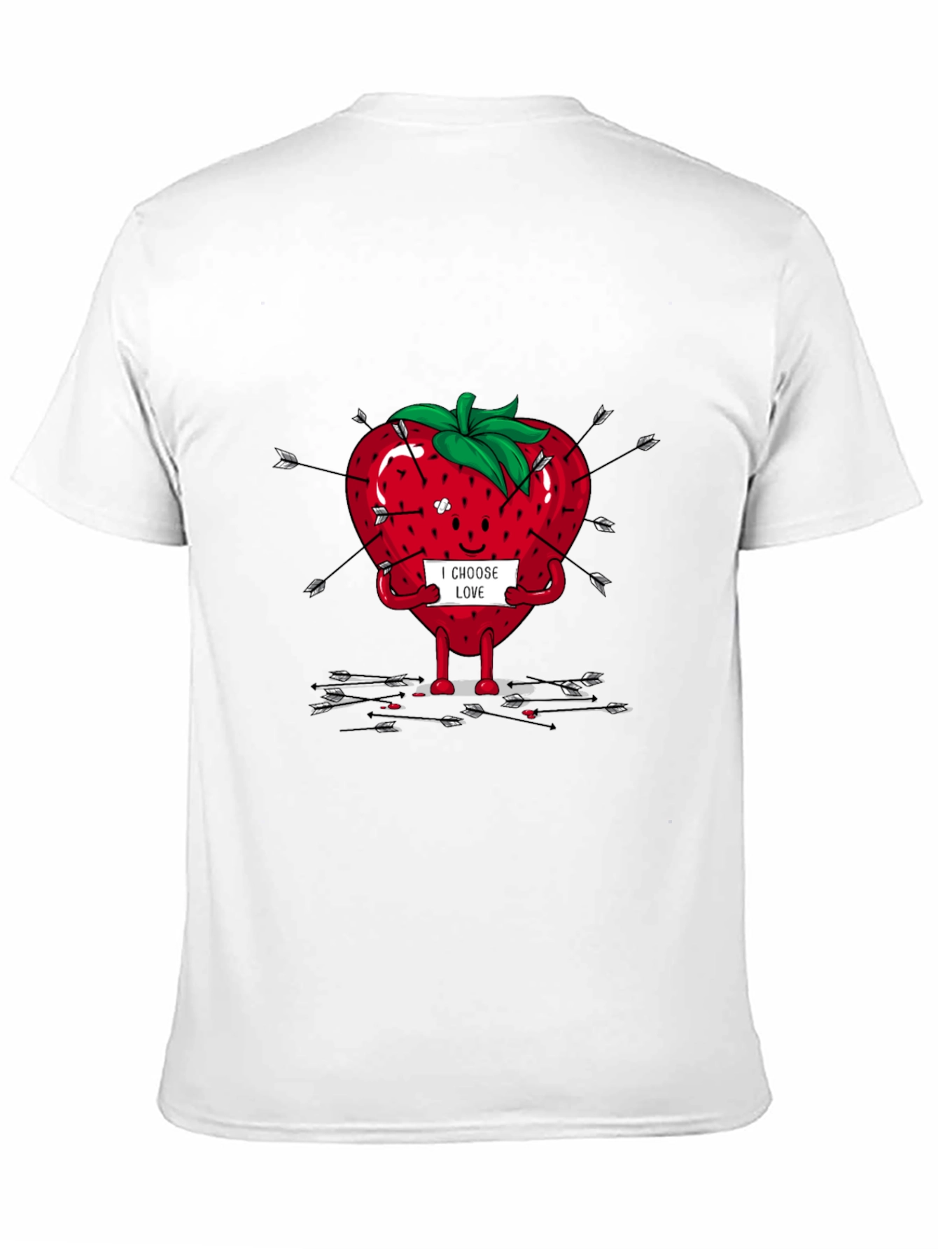 I Choose Love Graphic T-Shirt - Arrow Strawberry