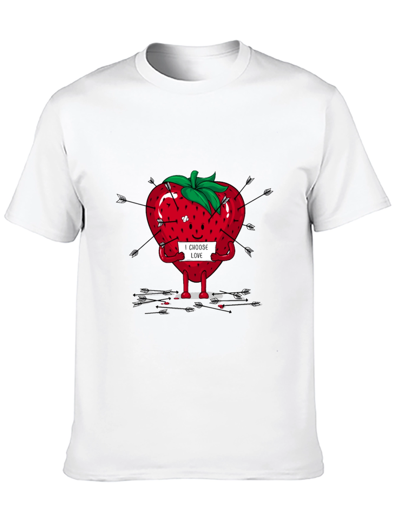 I Choose Love Graphic T-Shirt - Arrow Strawberry