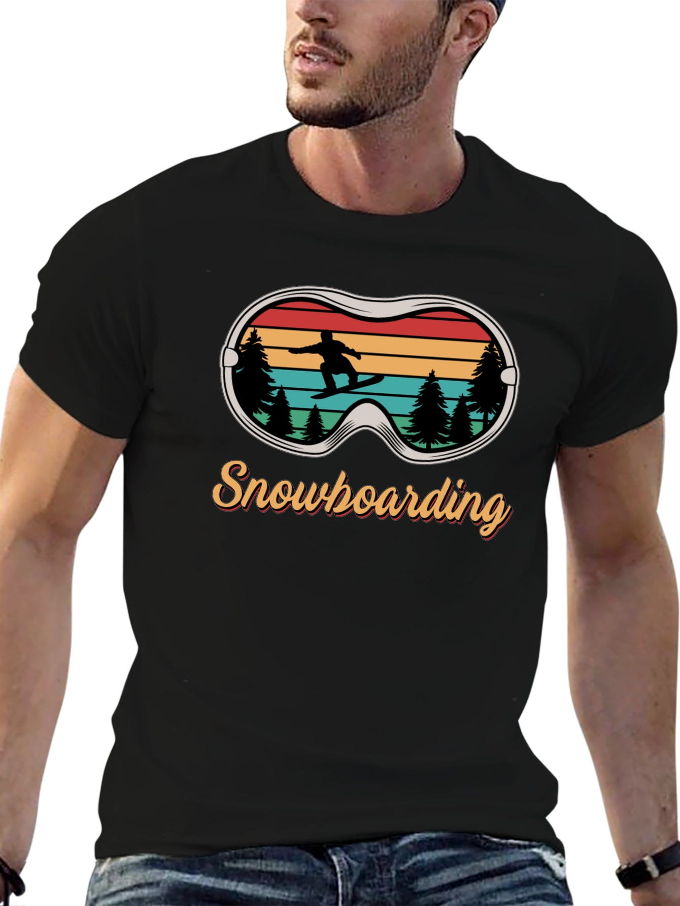 Snowboarding Retro Graphic Tee