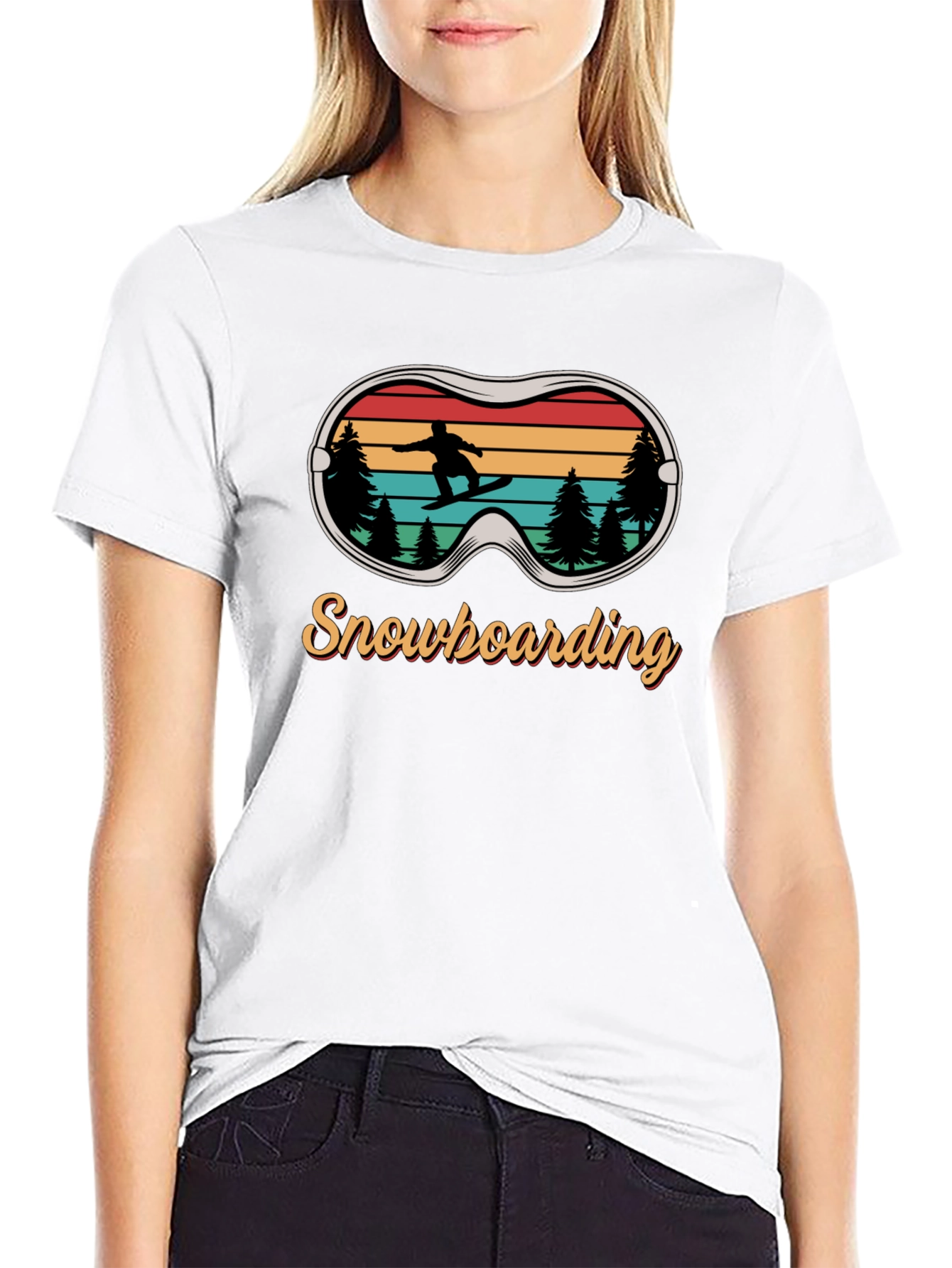 Snowboarding Retro Graphic Tee