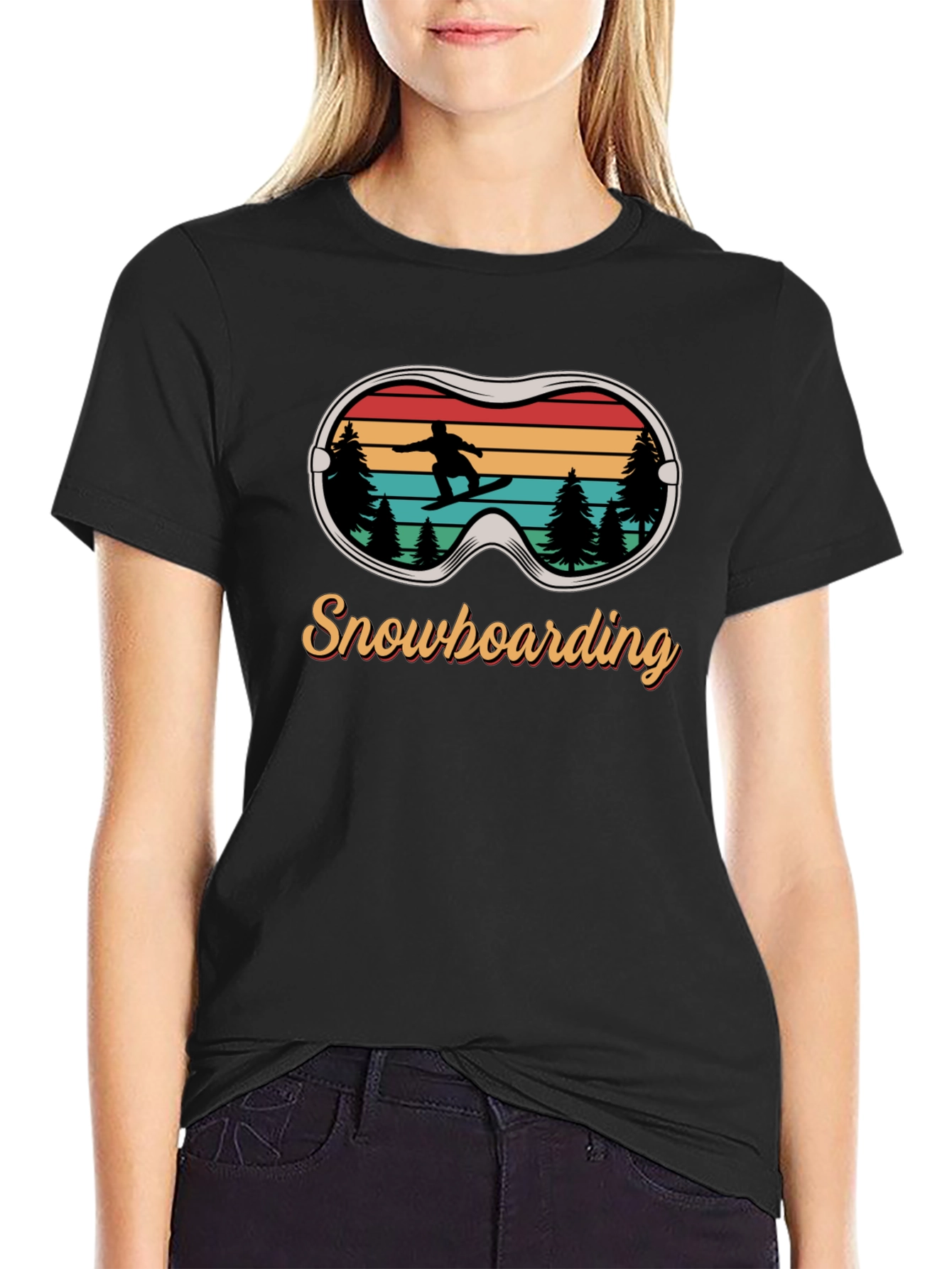 Snowboarding Retro Graphic Tee