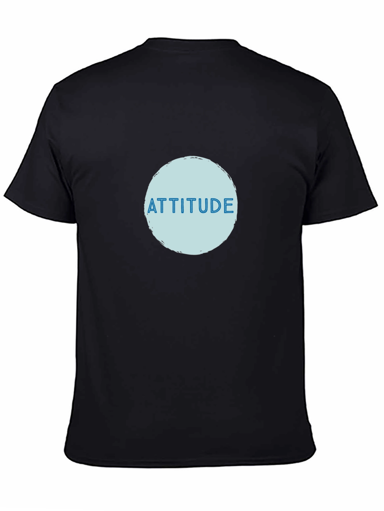 Attitude Graphic Print T-Shirt - Black
