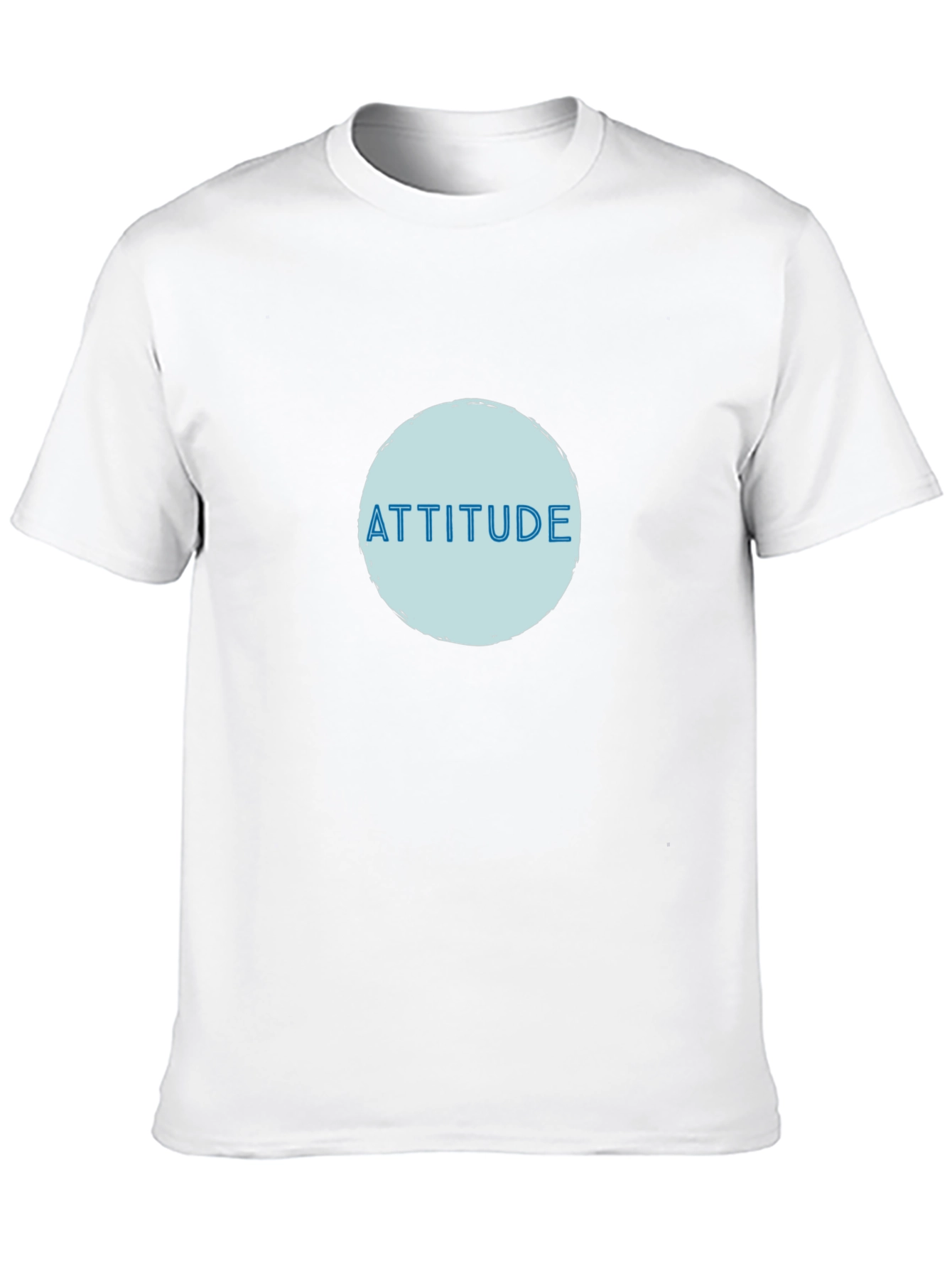 Attitude Graphic Print T-Shirt - Black