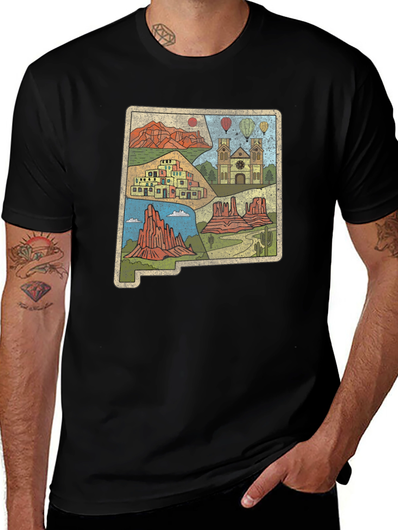 New Mexico Landmark Graphic Tee