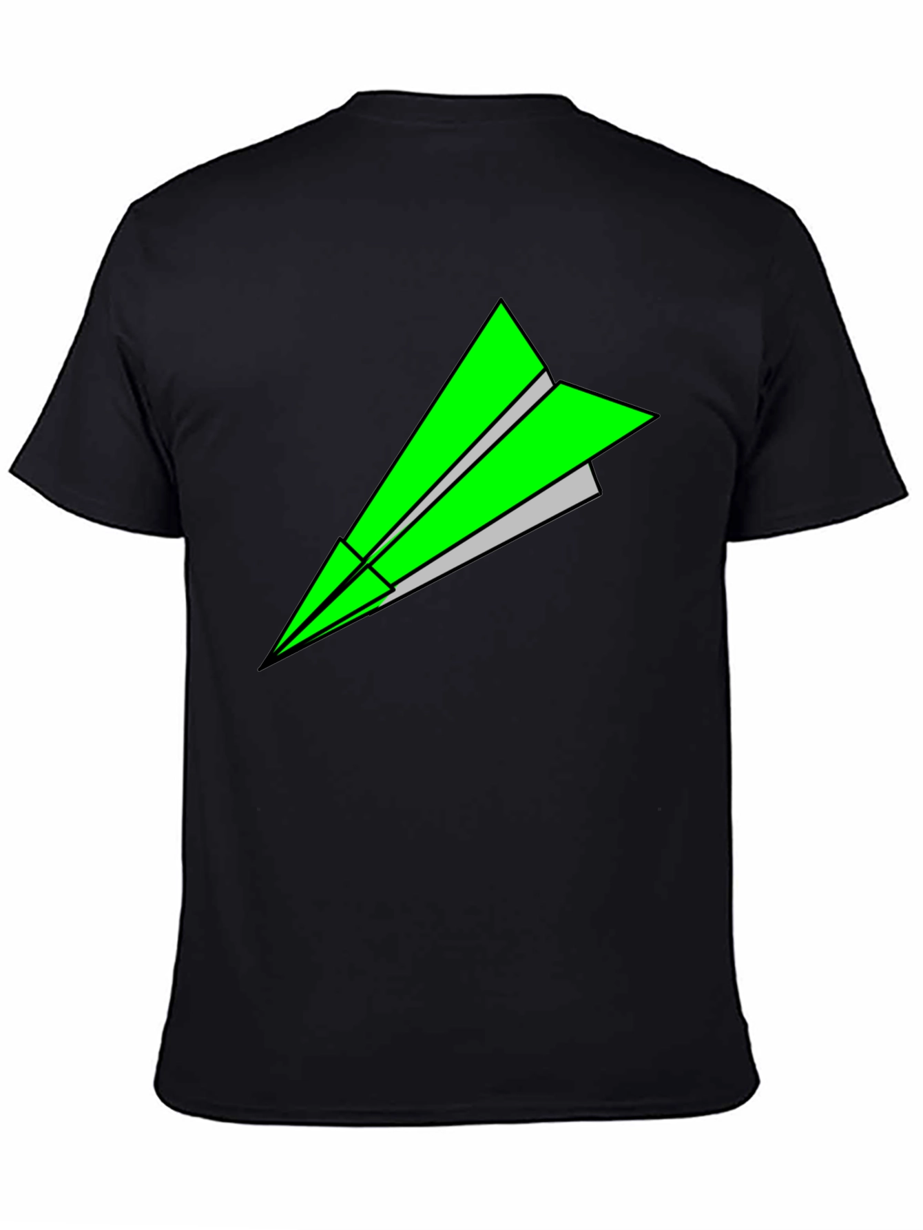 Paper Airplane Graphic Tee - Black T-Shirt