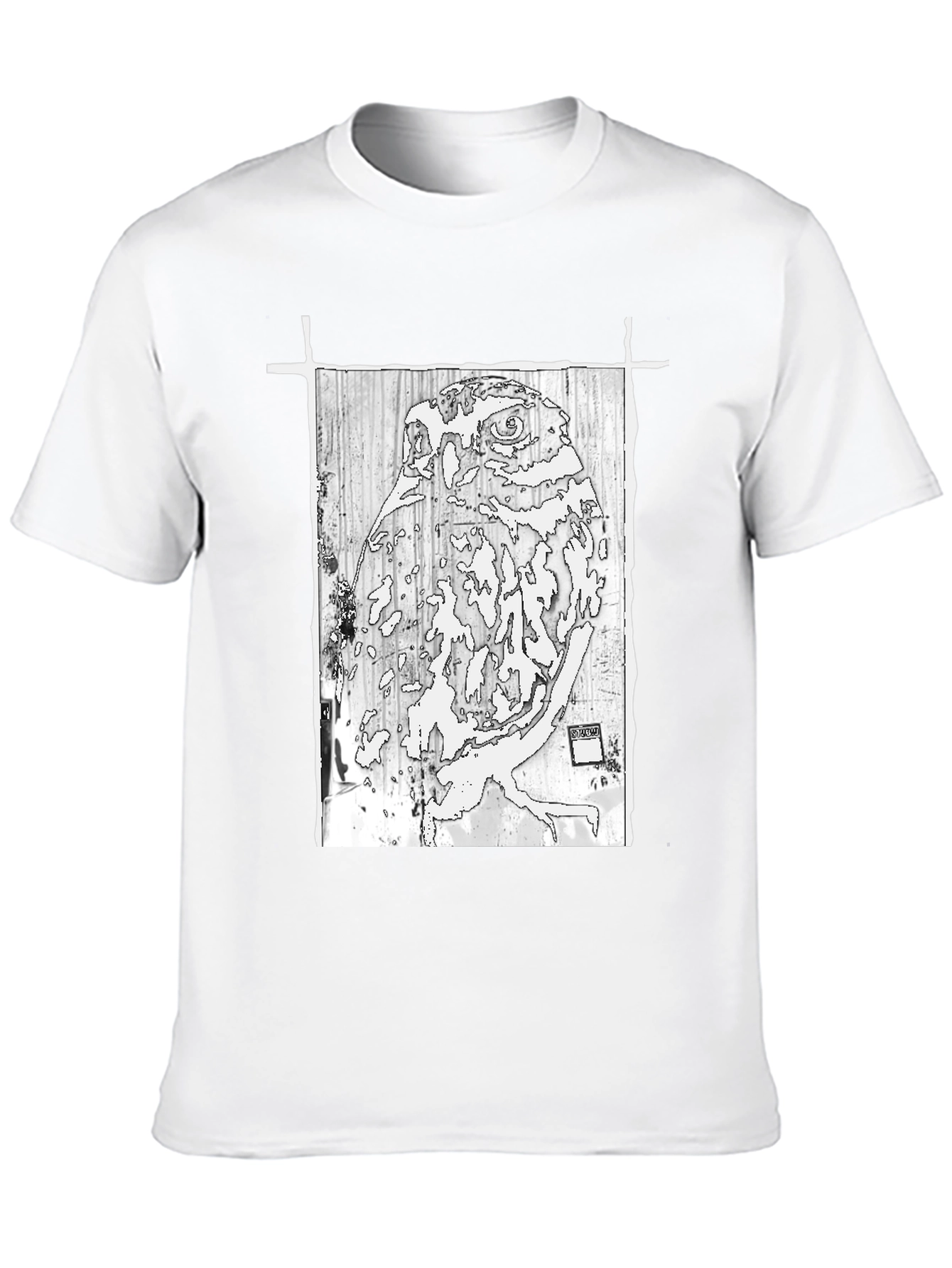 Abstract Owl Graphic Print Tee