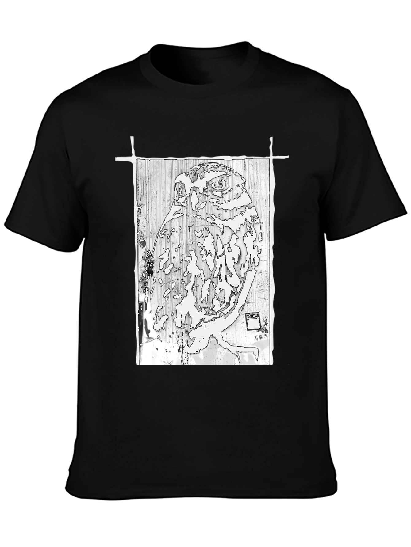 Abstract Owl Graphic Print Tee